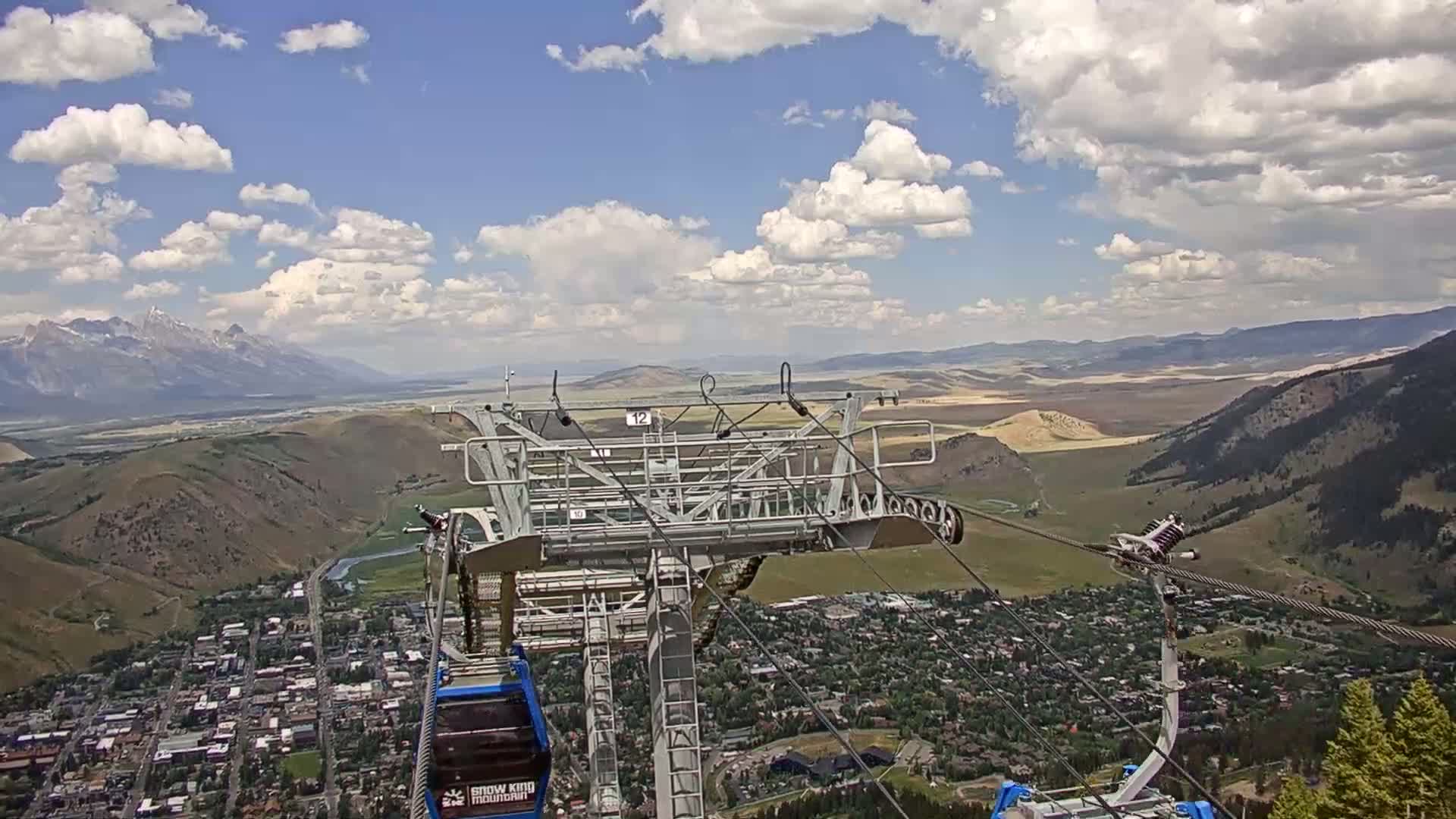 Jackson City Skyline from Snow King  Mountain Live Cam - Jackson, Teton, Wyoming, USA