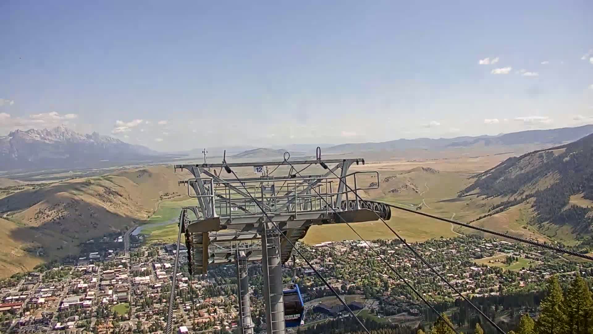 Jackson City Skyline from Snow King  Mountain Live Cam - Jackson, Teton, Wyoming, USA