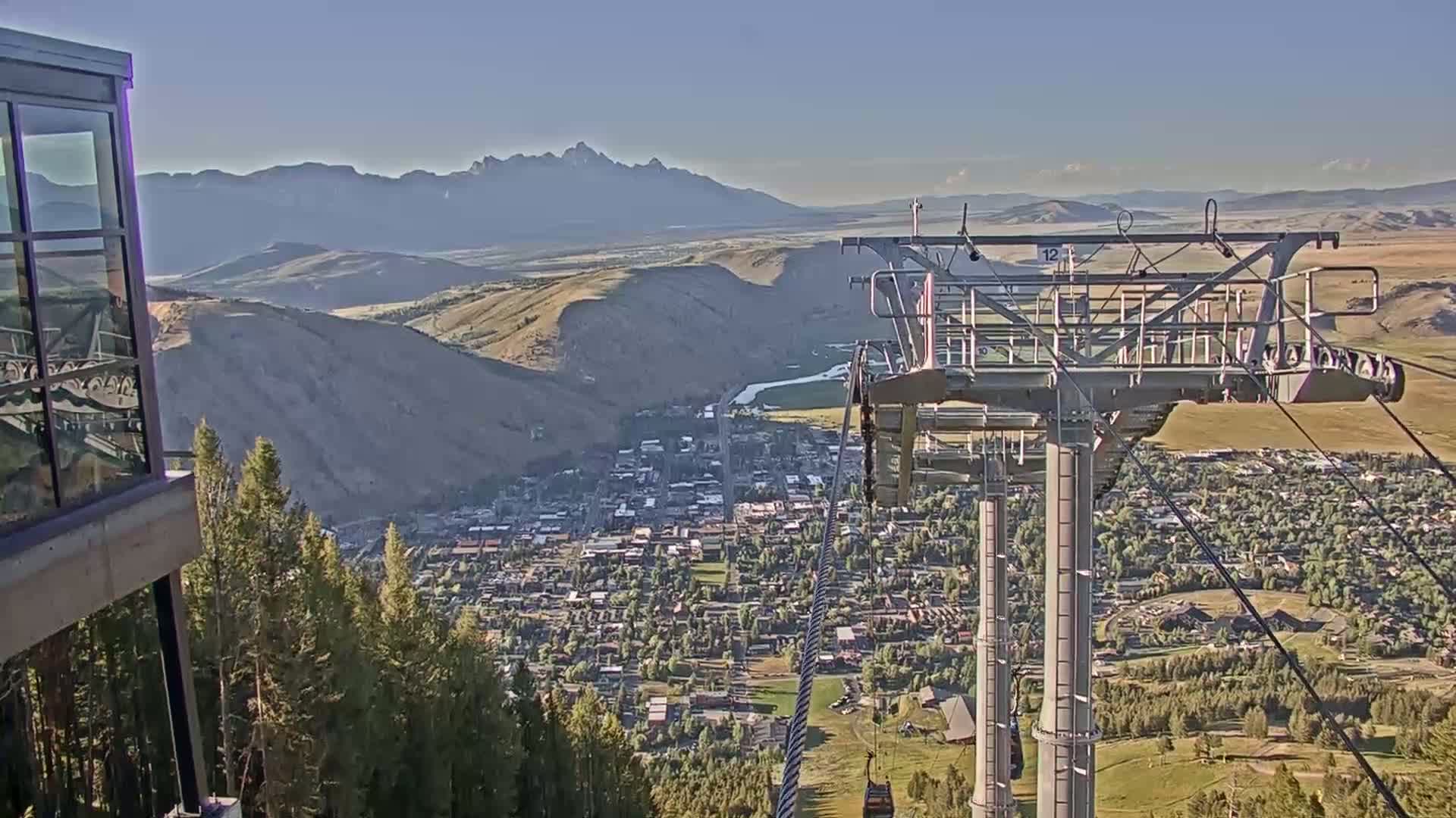Jackson City Skyline from Snow King  Mountain Live Cam - Jackson, Teton, Wyoming, USA