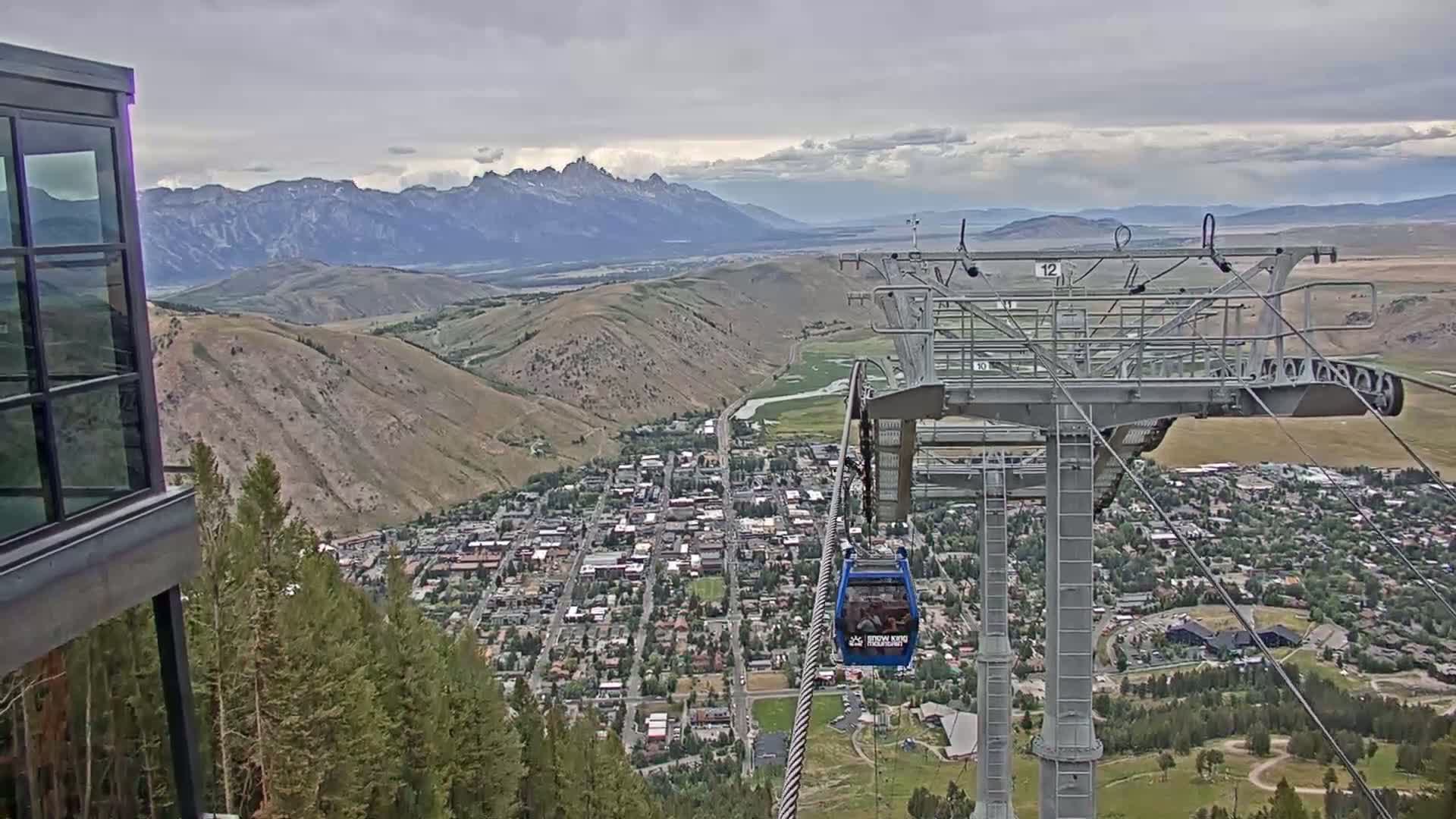 Jackson City Skyline from Snow King  Mountain Live Cam - Jackson, Teton, Wyoming, USA