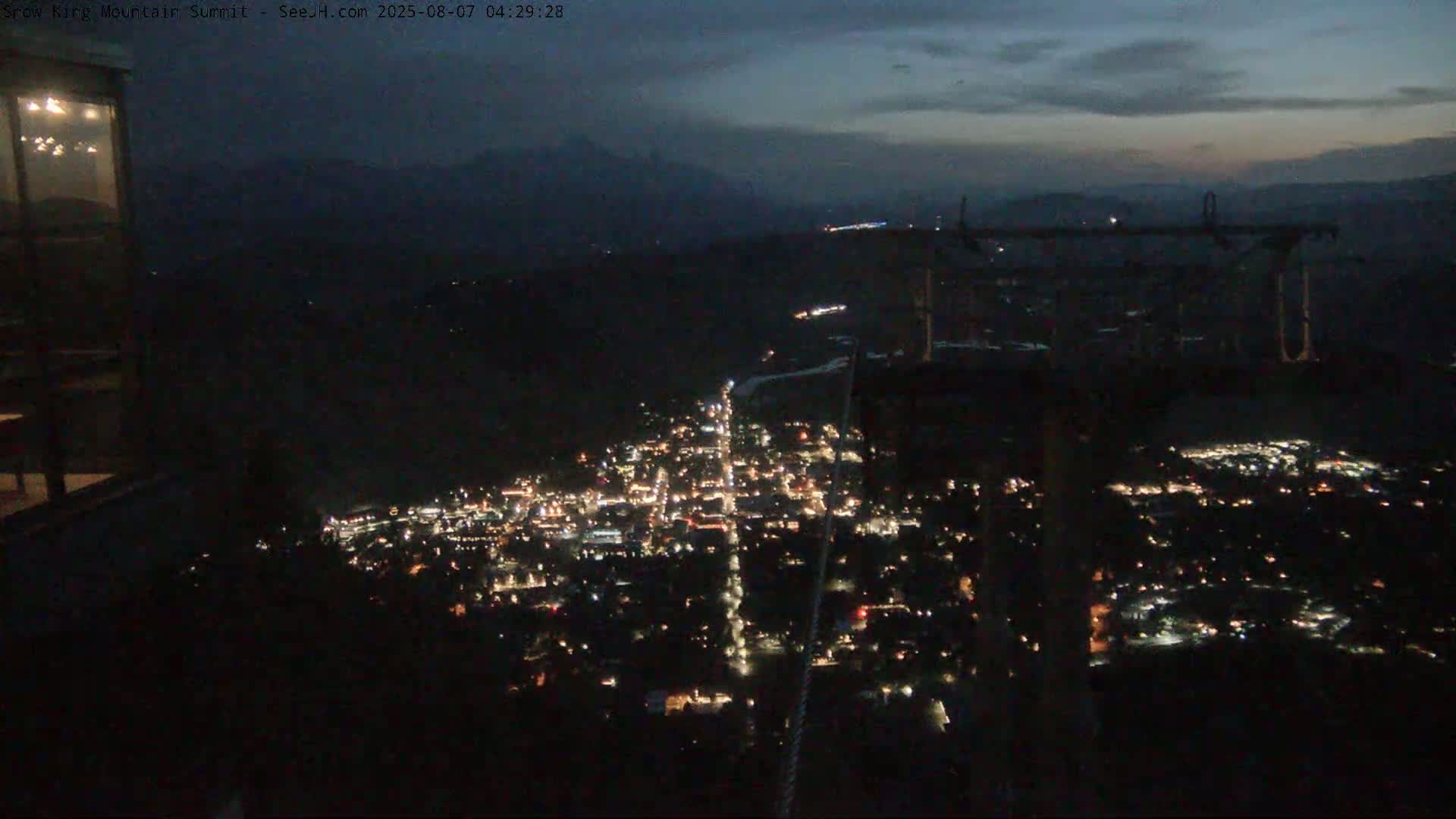 Jackson City Skyline from Snow King  Mountain Live Cam - Jackson, Teton, Wyoming, USA