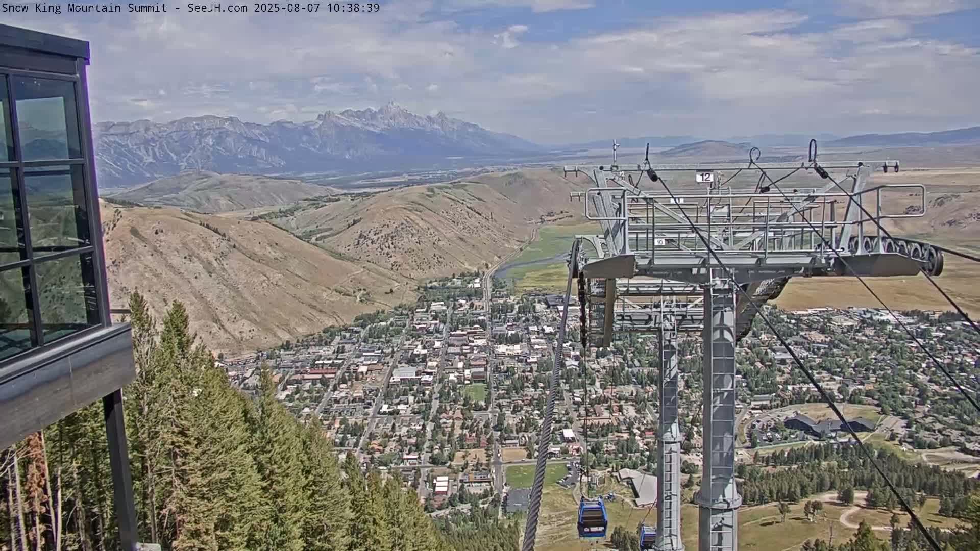 Jackson City Skyline from Snow King  Mountain Live Cam - Jackson, Teton, Wyoming, USA