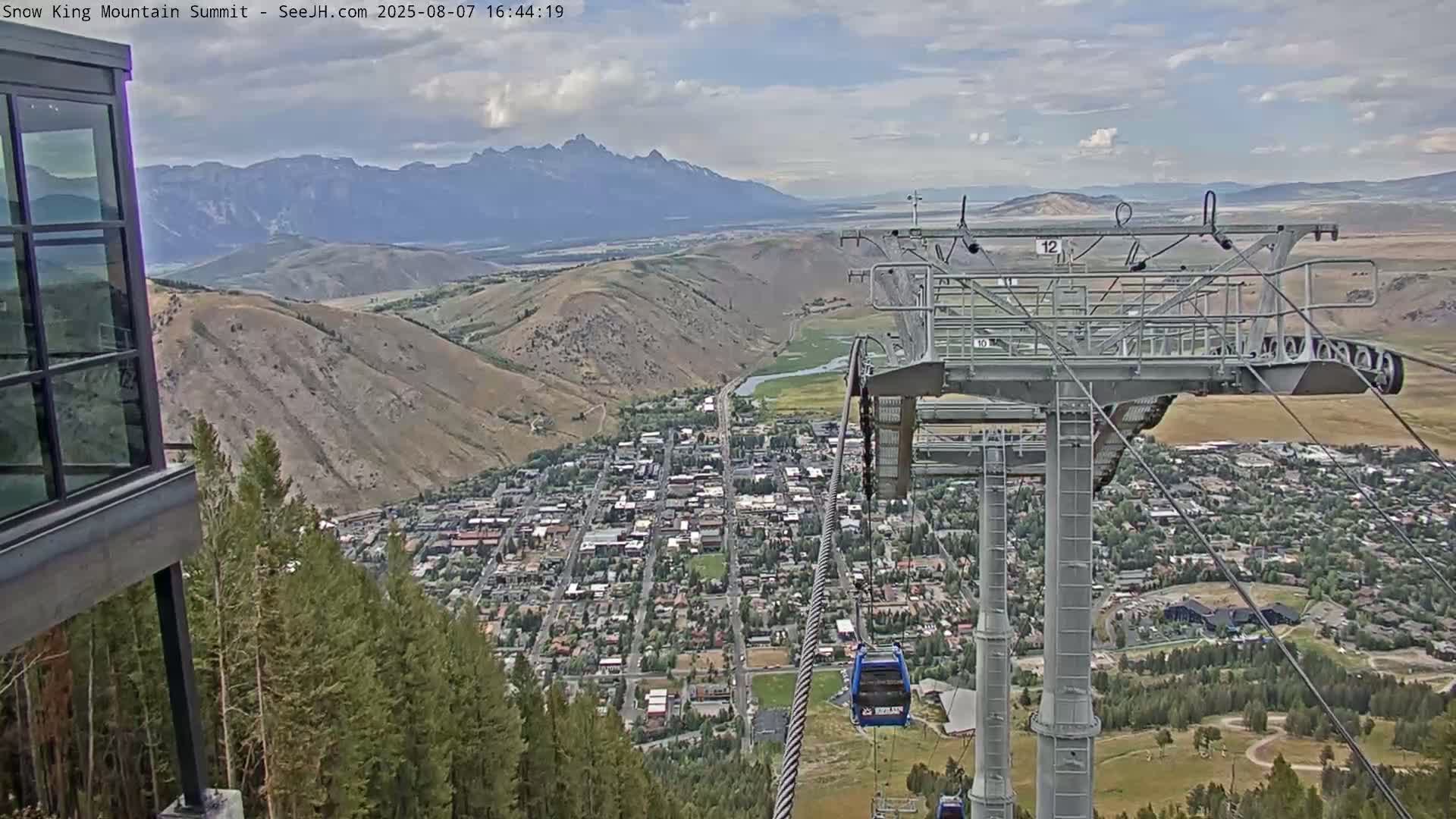 Jackson City Skyline from Snow King  Mountain Live Cam - Jackson, Teton, Wyoming, USA