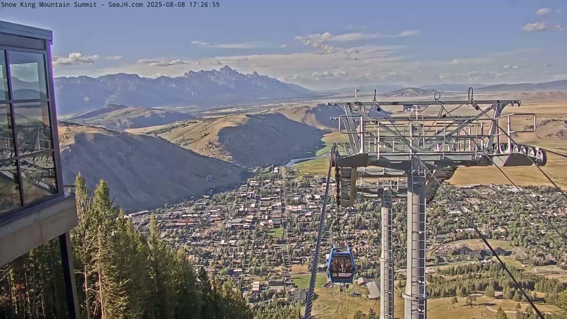 Jackson City Skyline from Snow King  Mountain Live Cam - Jackson, Teton, Wyoming, USA