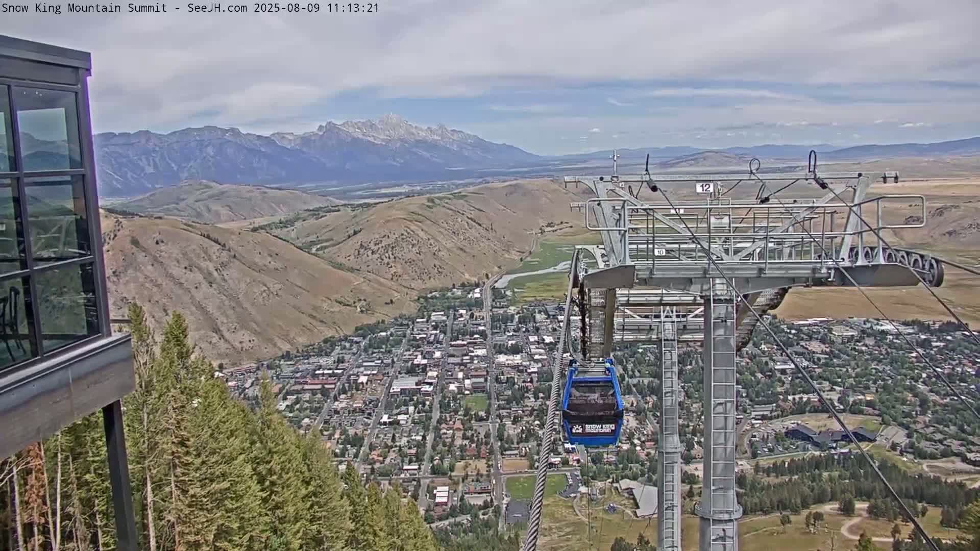 Jackson City Skyline from Snow King  Mountain Live Cam - Jackson, Teton, Wyoming, USA
