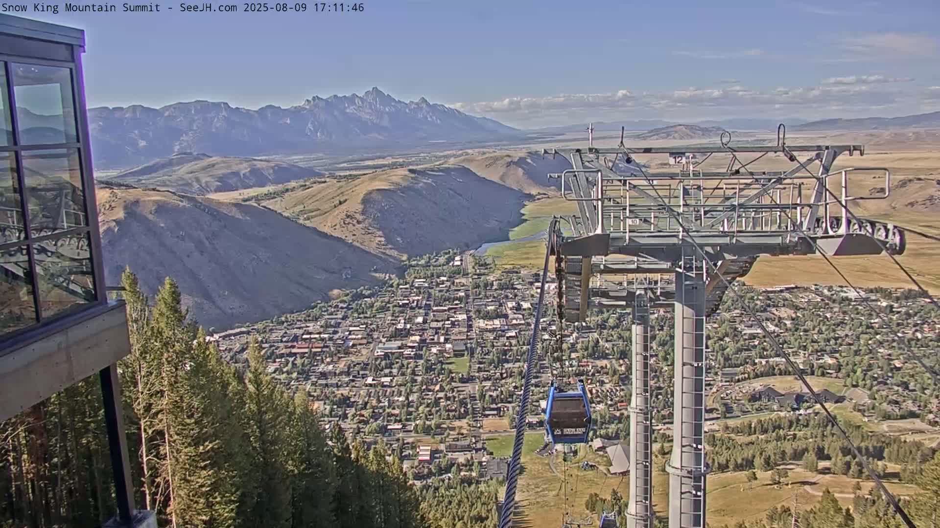 Jackson City Skyline from Snow King  Mountain Live Cam - Jackson, Teton, Wyoming, USA