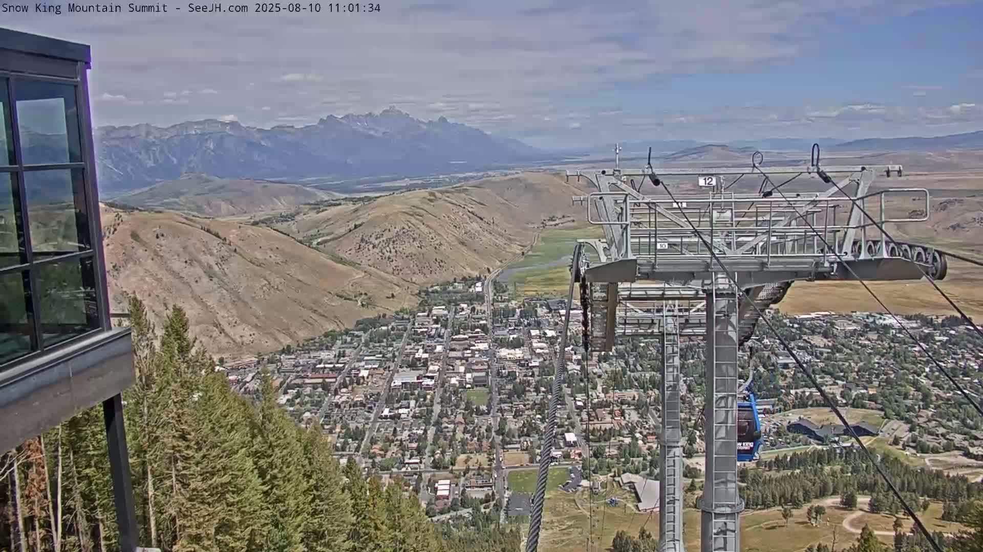 Jackson City Skyline from Snow King  Mountain Live Cam - Jackson, Teton, Wyoming, USA