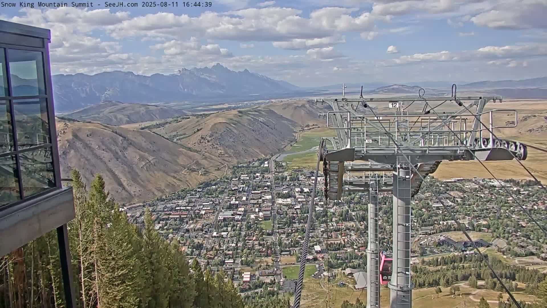 Jackson City Skyline from Snow King  Mountain Live Cam - Jackson, Teton, Wyoming, USA