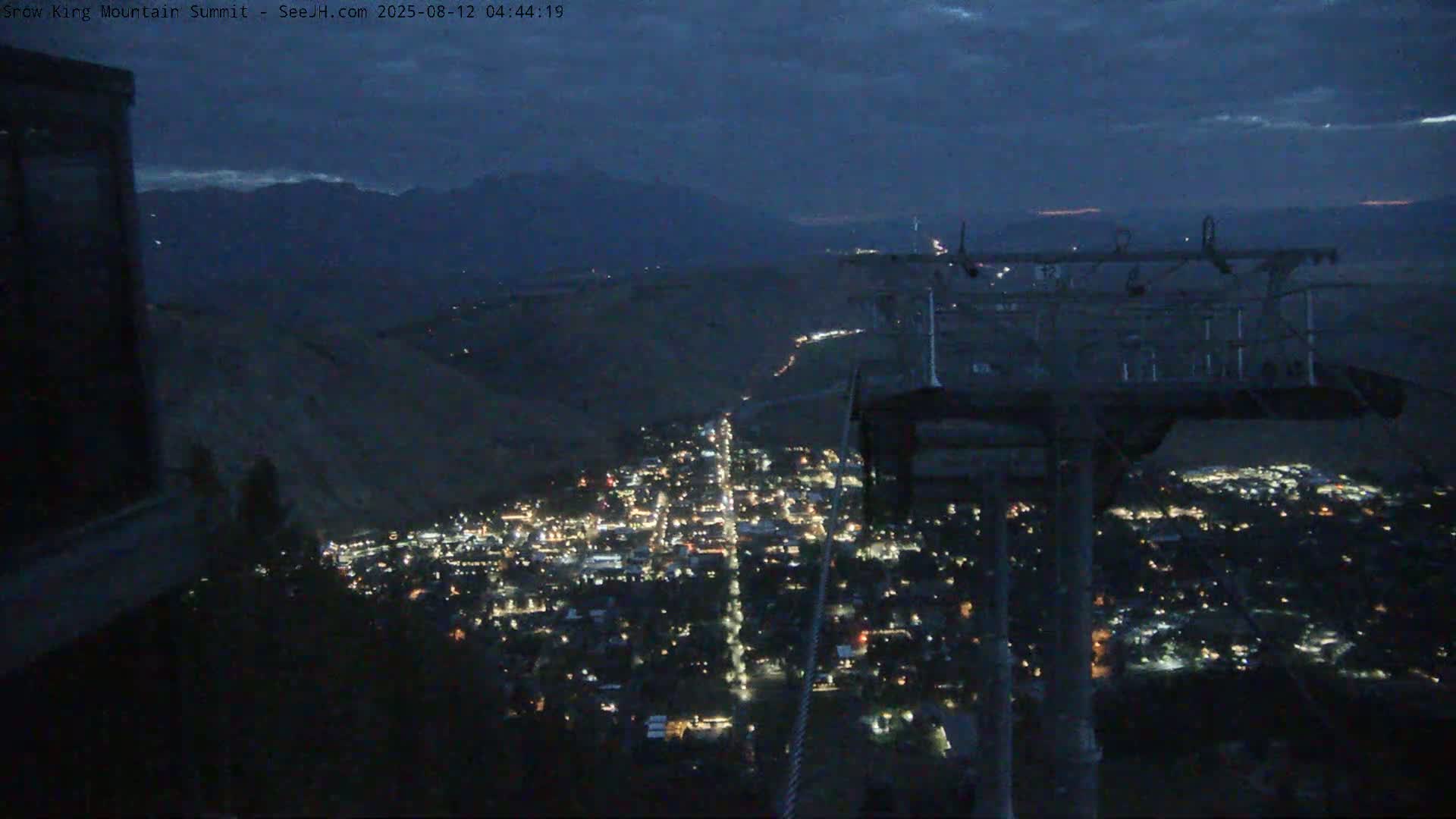 Jackson City Skyline from Snow King  Mountain Live Cam - Jackson, Teton, Wyoming, USA