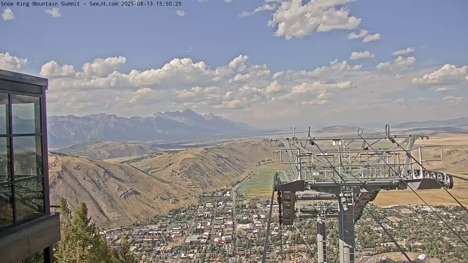 Jackson City Skyline from Snow King  Mountain Live Cam - Jackson, Teton, Wyoming, USA