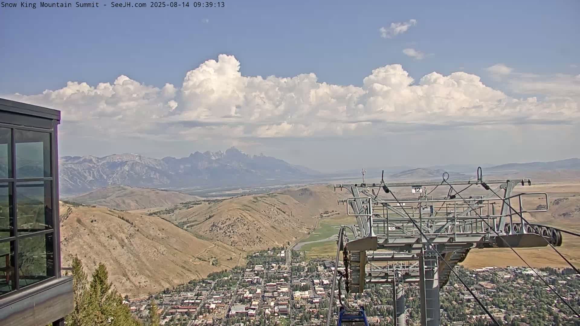 Jackson City Skyline from Snow King  Mountain Live Cam - Jackson, Teton, Wyoming, USA