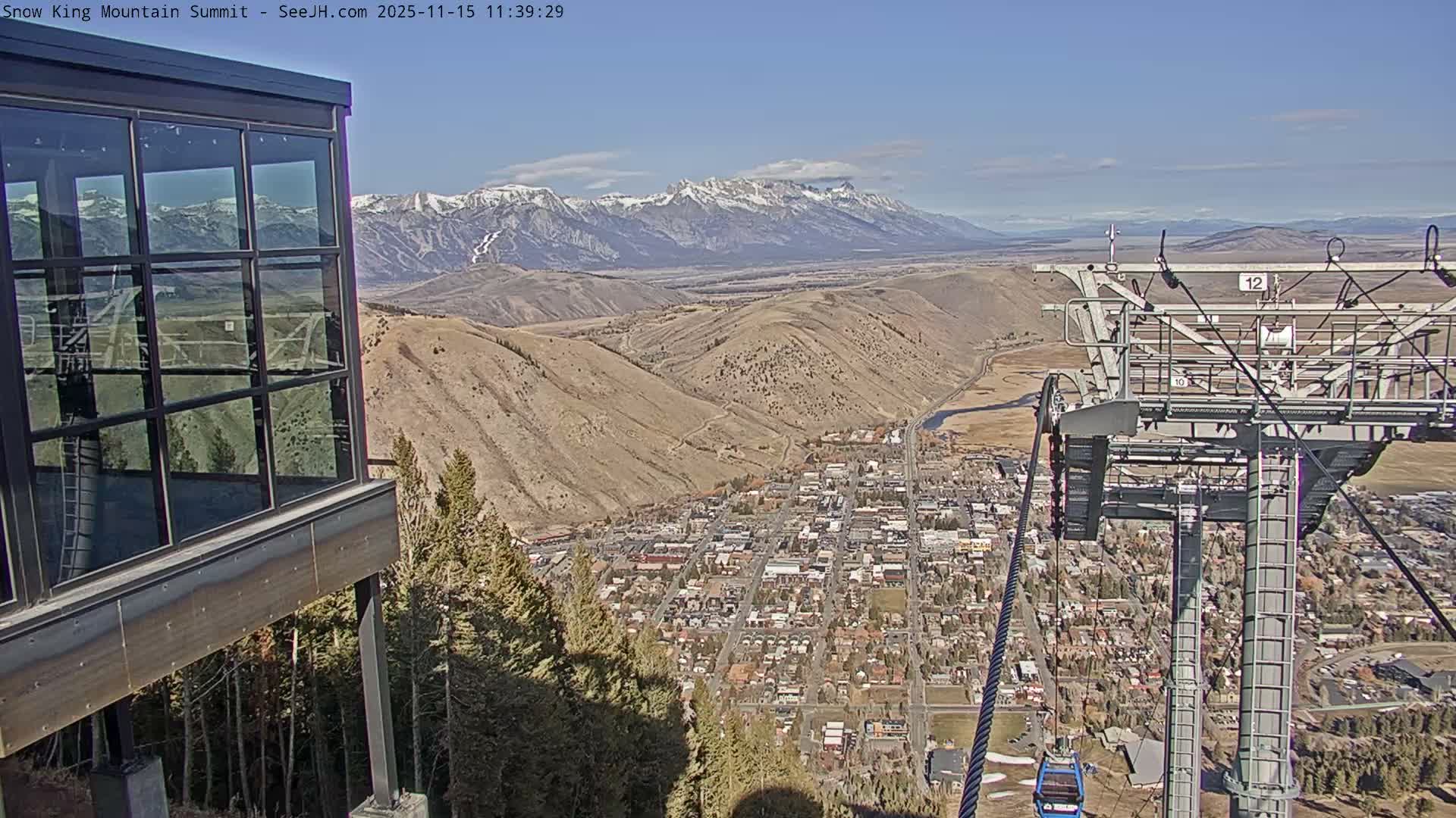 Jackson City Skyline from Snow King  Mountain Live Cam - Jackson, Teton, Wyoming, USA