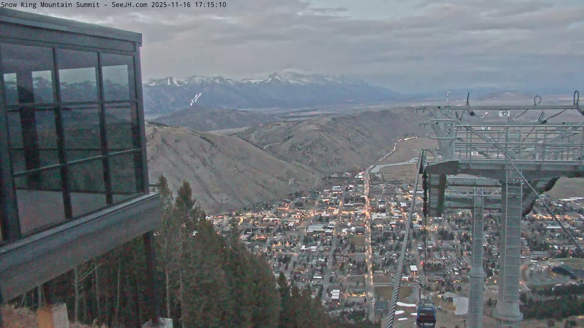 Jackson City Skyline from Snow King  Mountain Live Cam - Jackson, Teton, Wyoming, USA
