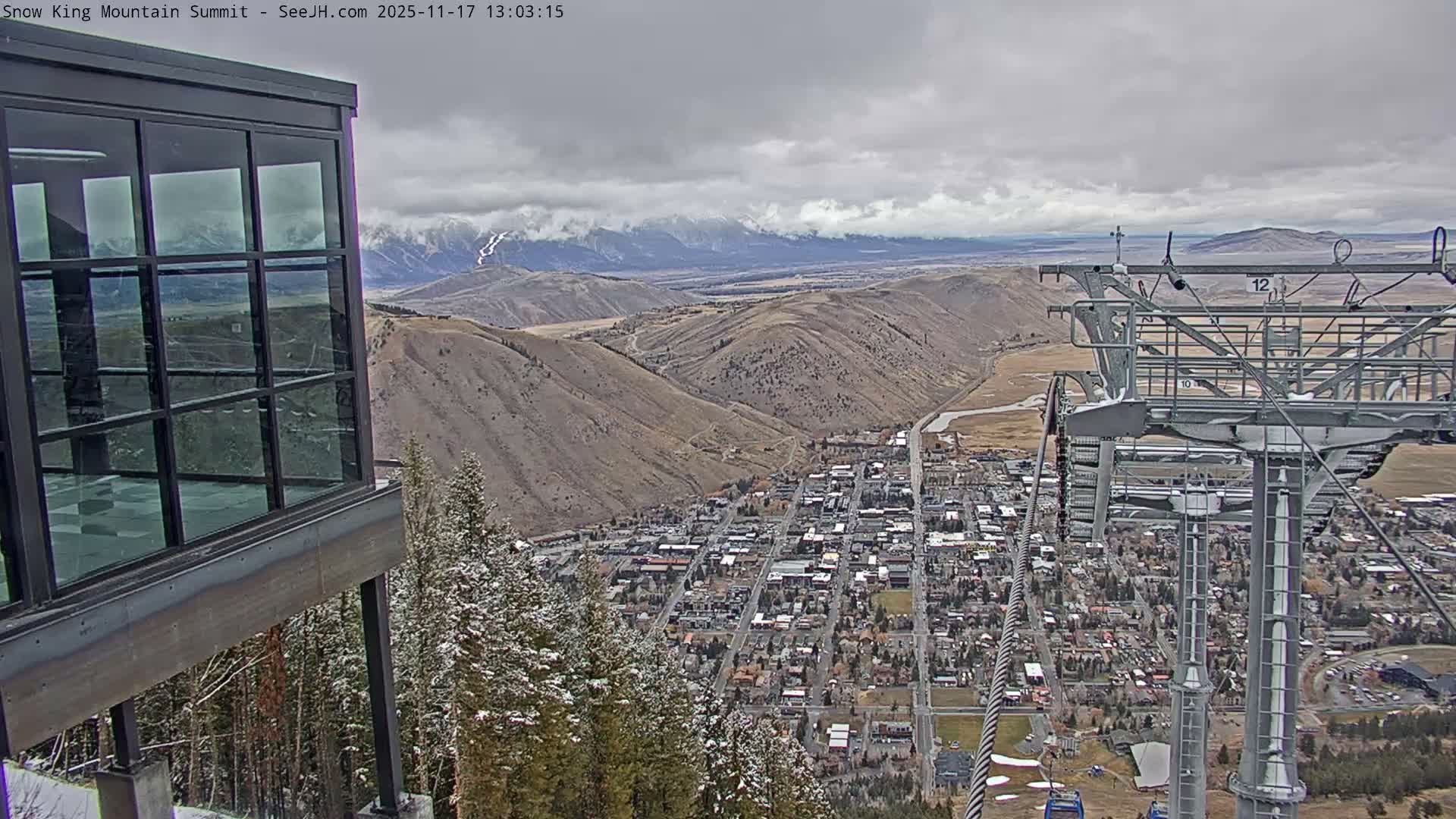 Jackson City Skyline from Snow King  Mountain Live Cam - Jackson, Teton, Wyoming, USA