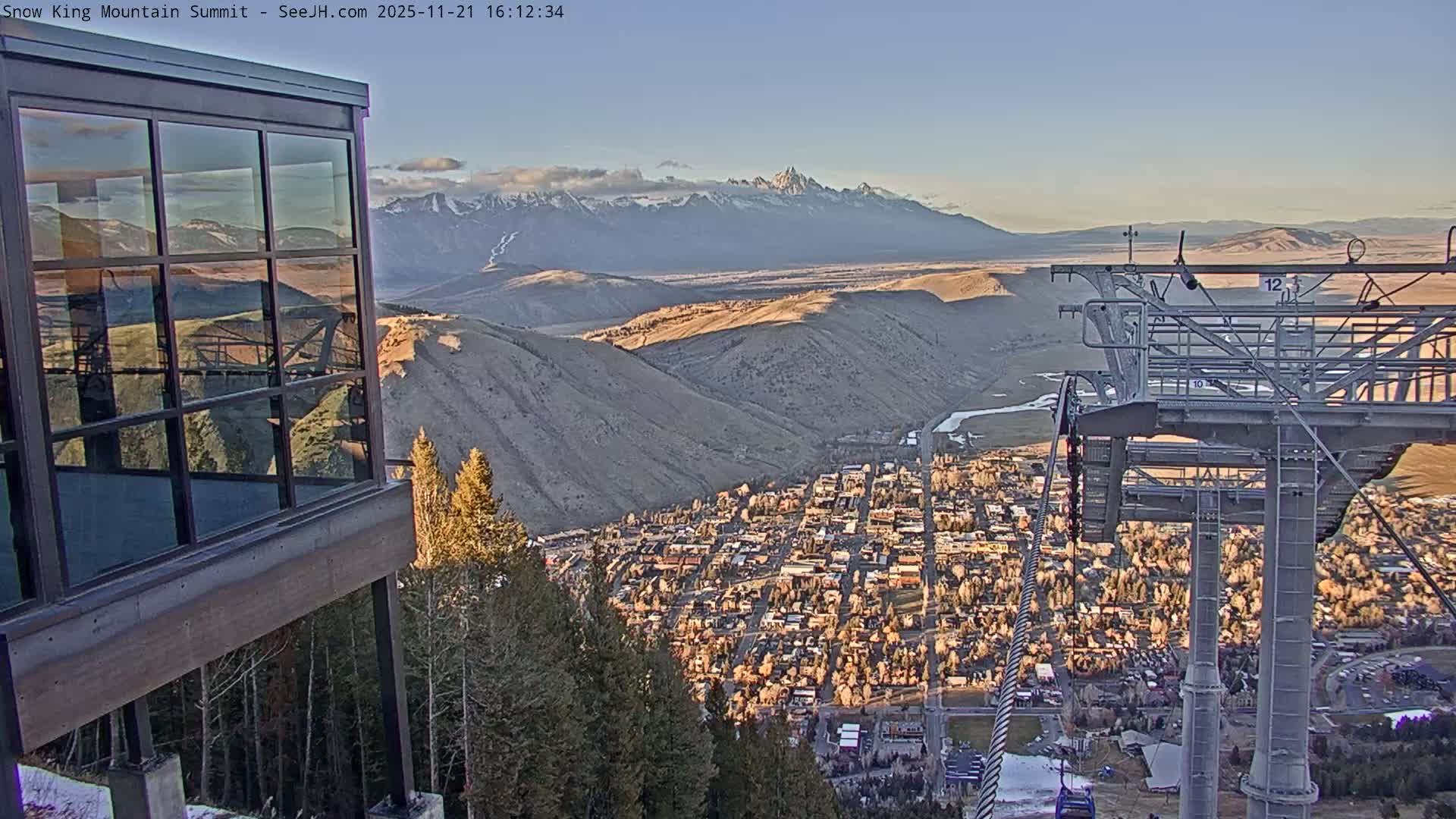 Jackson City Skyline from Snow King  Mountain Live Cam - Jackson, Teton, Wyoming, USA