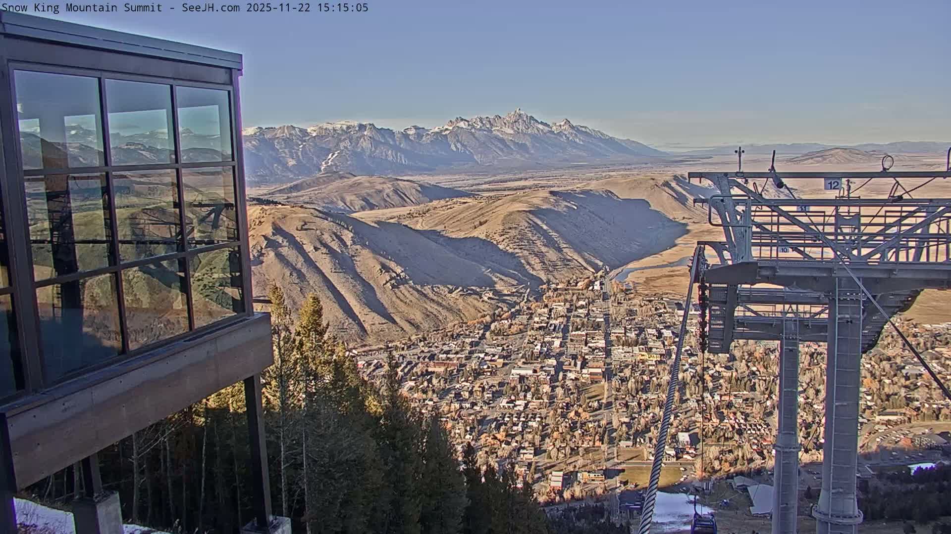 Jackson City Skyline from Snow King  Mountain Live Cam - Jackson, Teton, Wyoming, USA