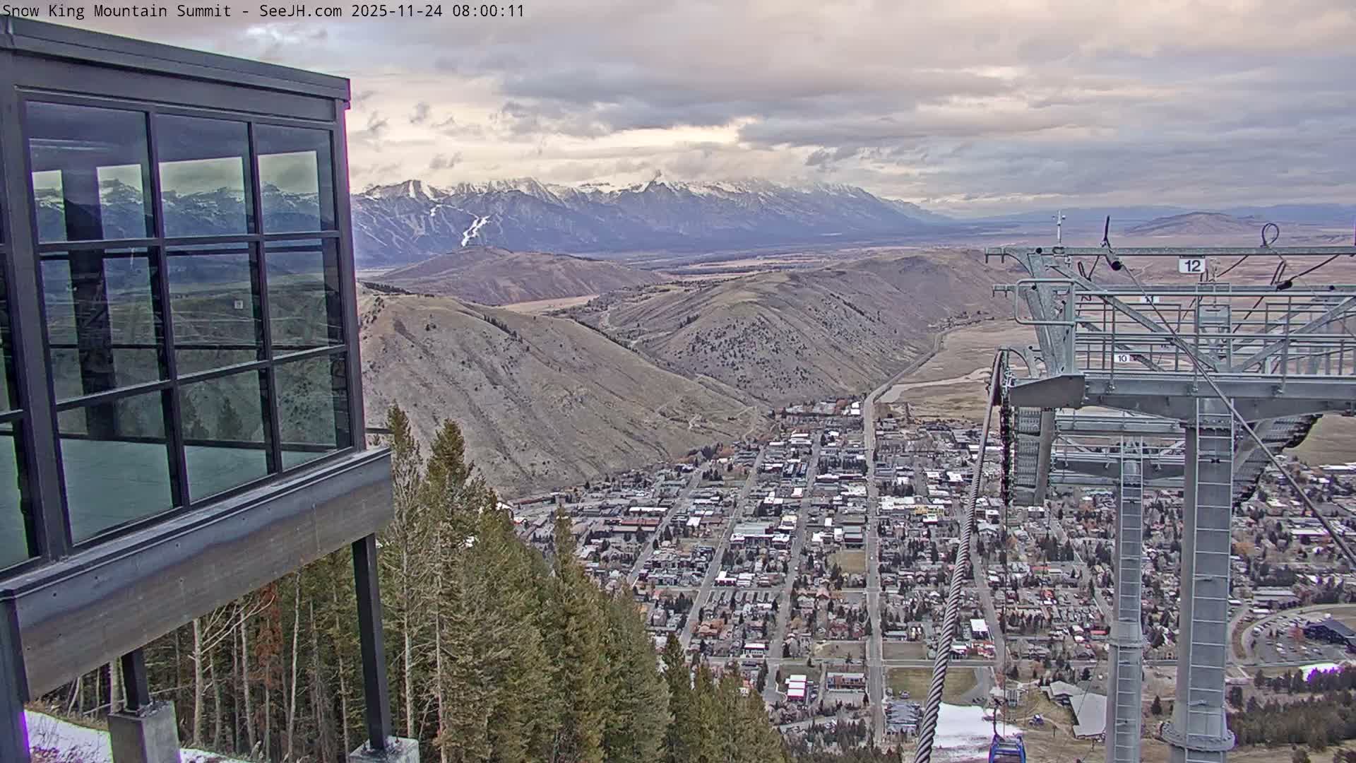 Jackson City Skyline from Snow King  Mountain Live Cam - Jackson, Teton, Wyoming, USA
