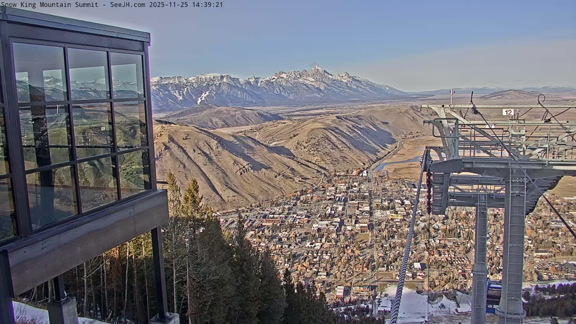 Jackson City Skyline from Snow King  Mountain Live Cam - Jackson, Teton, Wyoming, USA