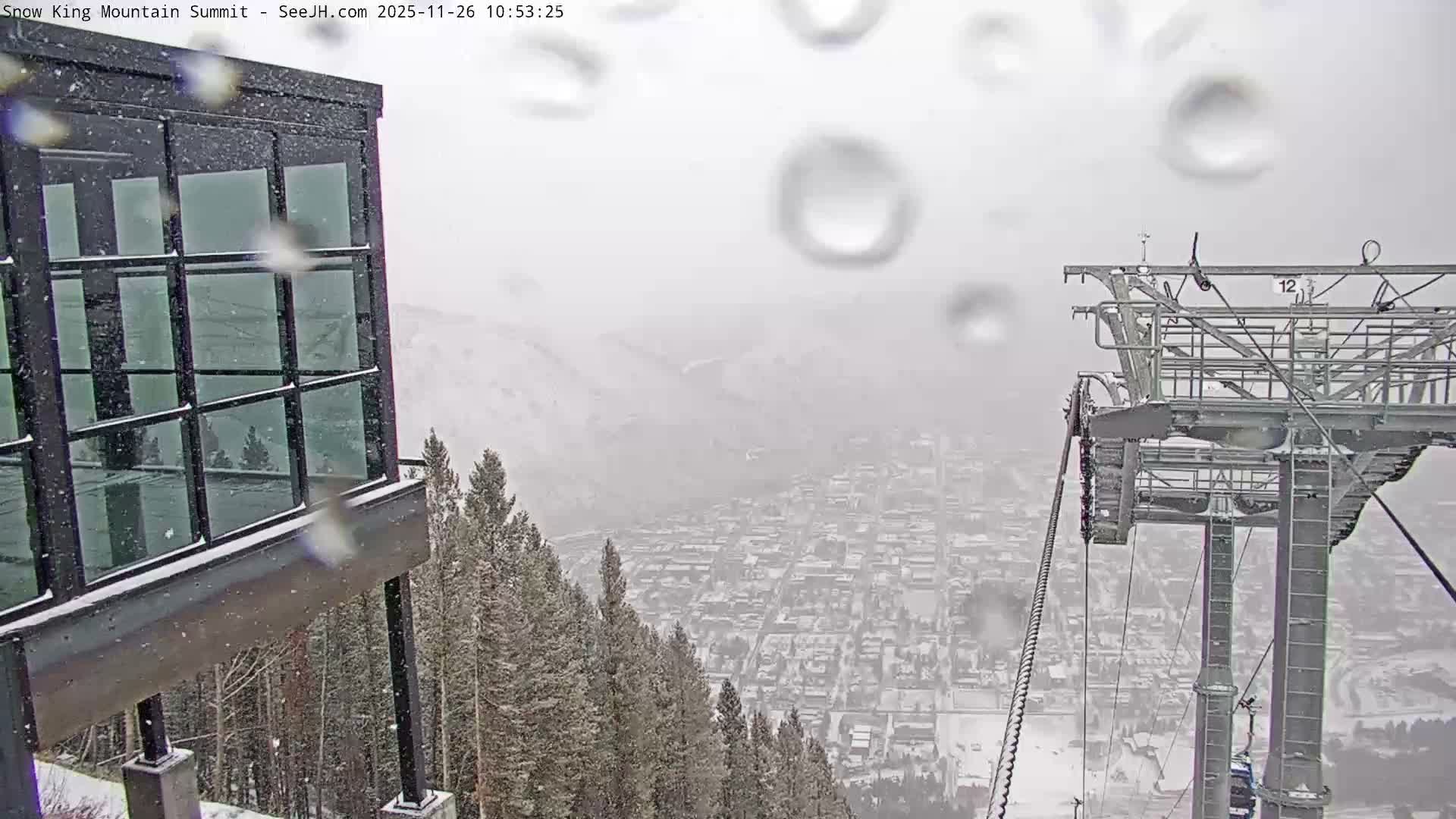 Jackson City Skyline from Snow King  Mountain Live Cam - Jackson, Teton, Wyoming, USA