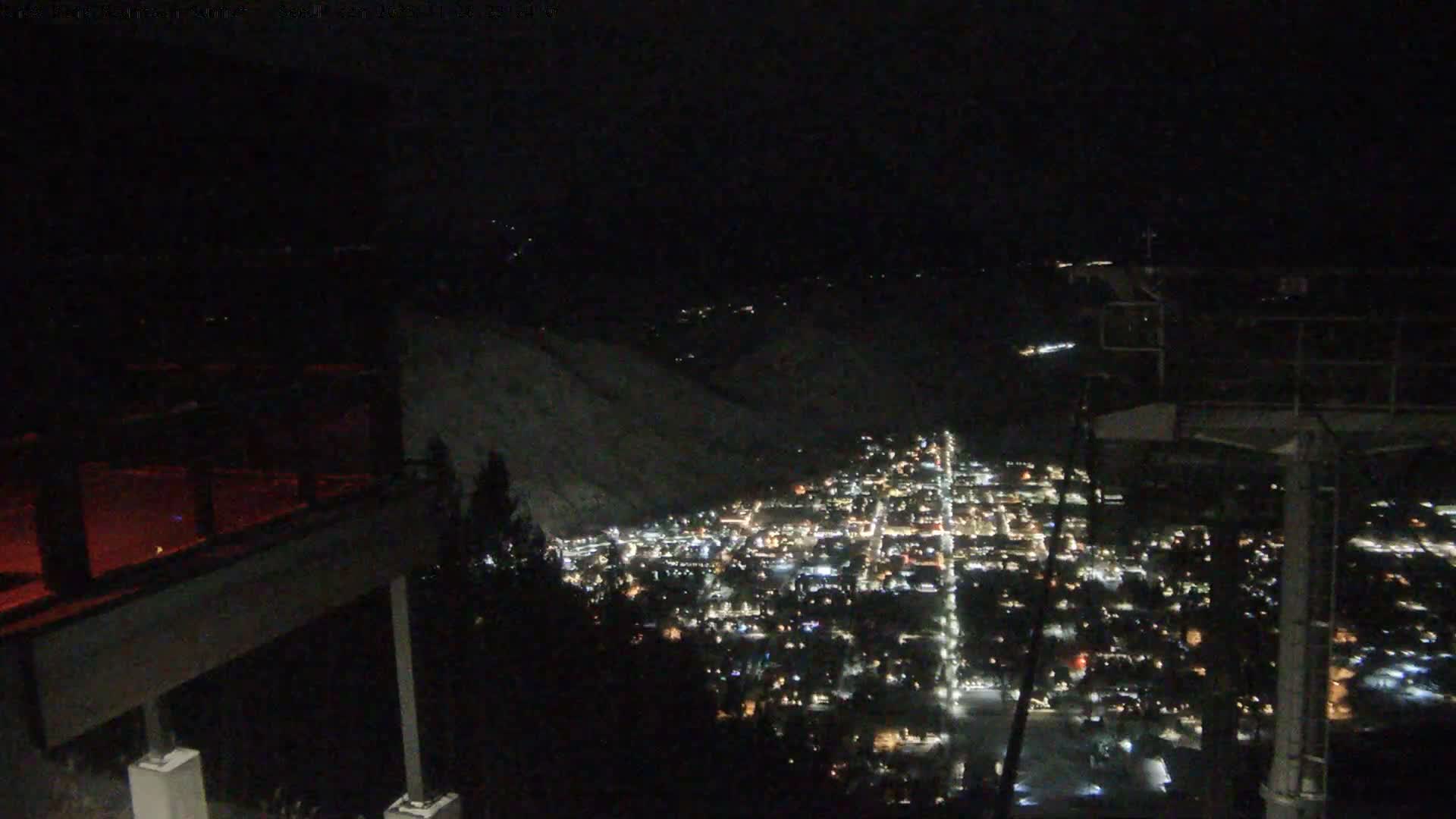 Jackson City Skyline from Snow King  Mountain Live Cam - Jackson, Teton, Wyoming, USA