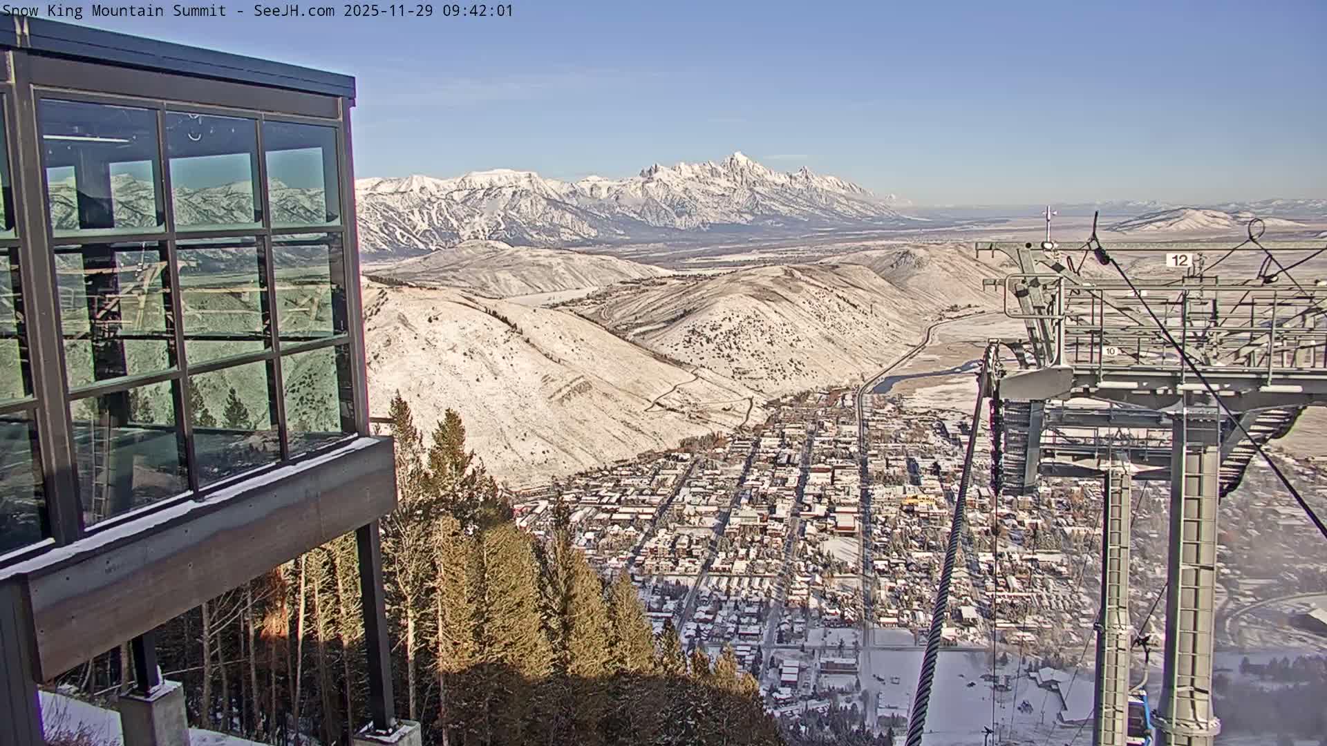 Jackson City Skyline from Snow King  Mountain Live Cam - Jackson, Teton, Wyoming, USA