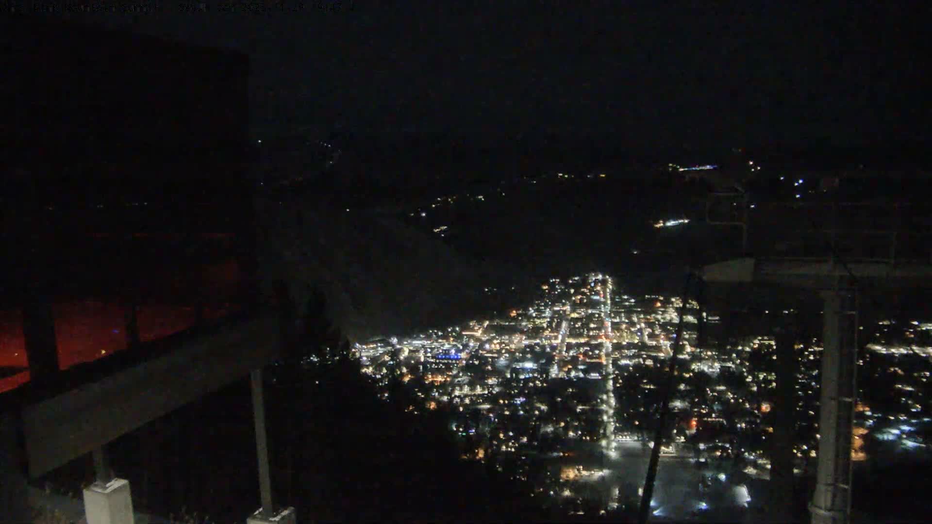 Jackson City Skyline from Snow King  Mountain Live Cam - Jackson, Teton, Wyoming, USA