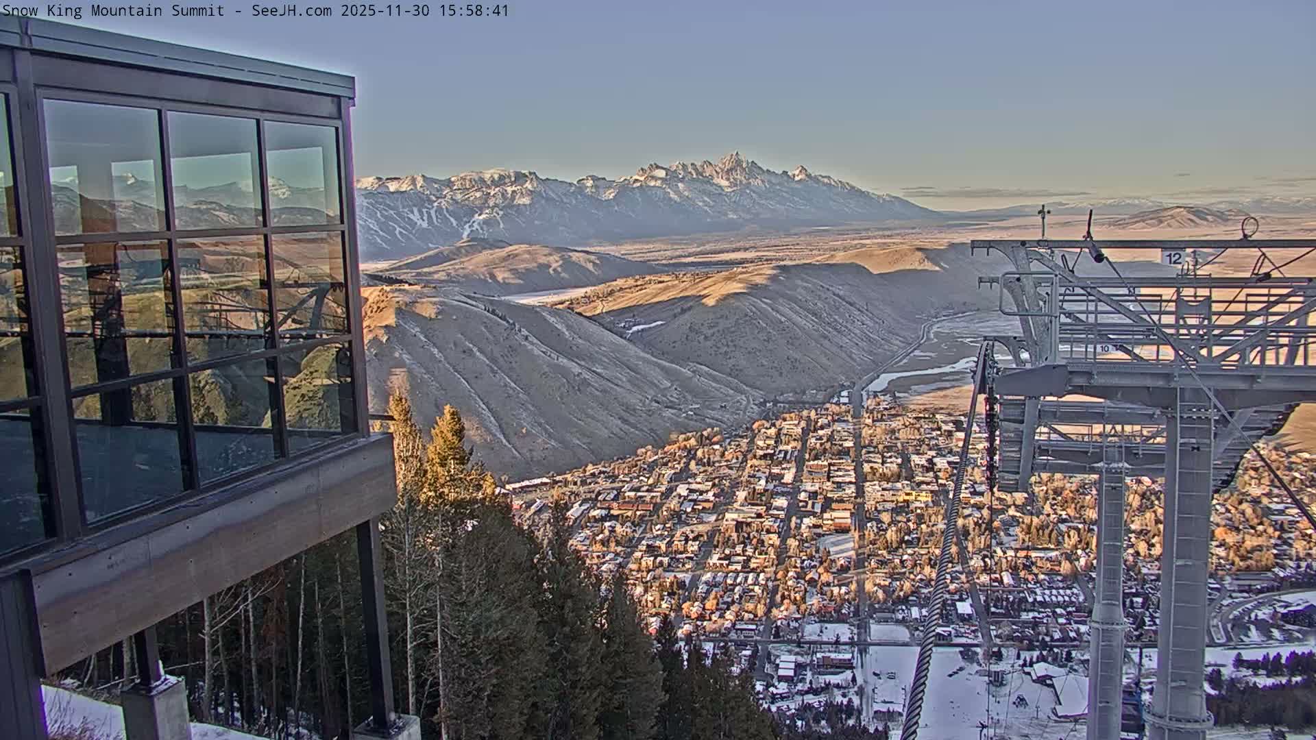 Jackson City Skyline from Snow King  Mountain Live Cam - Jackson, Teton, Wyoming, USA