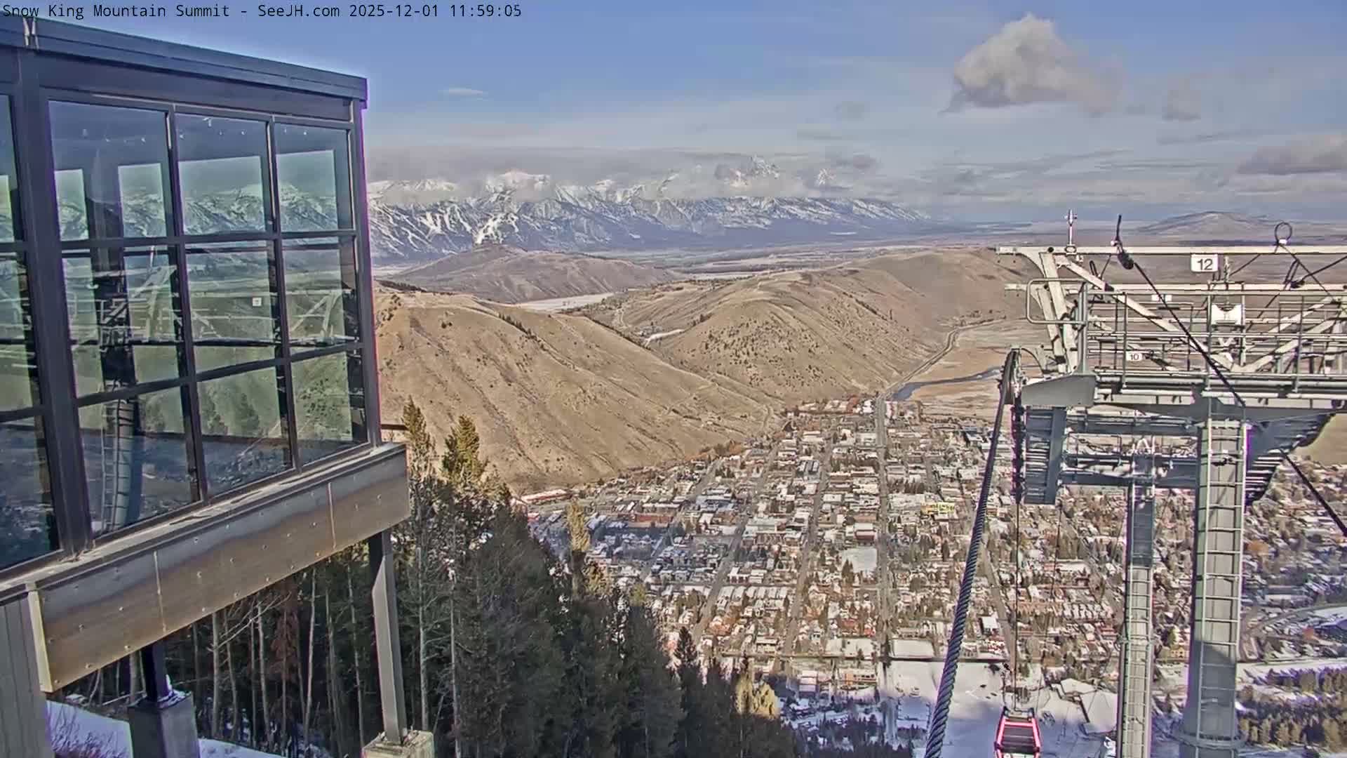 Jackson City Skyline from Snow King  Mountain Live Cam - Jackson, Teton, Wyoming, USA