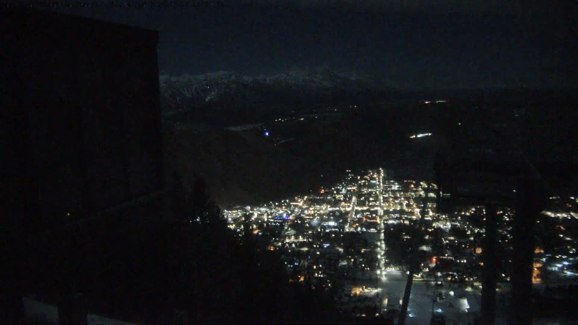 Jackson City Skyline from Snow King  Mountain Live Cam - Jackson, Teton, Wyoming, USA