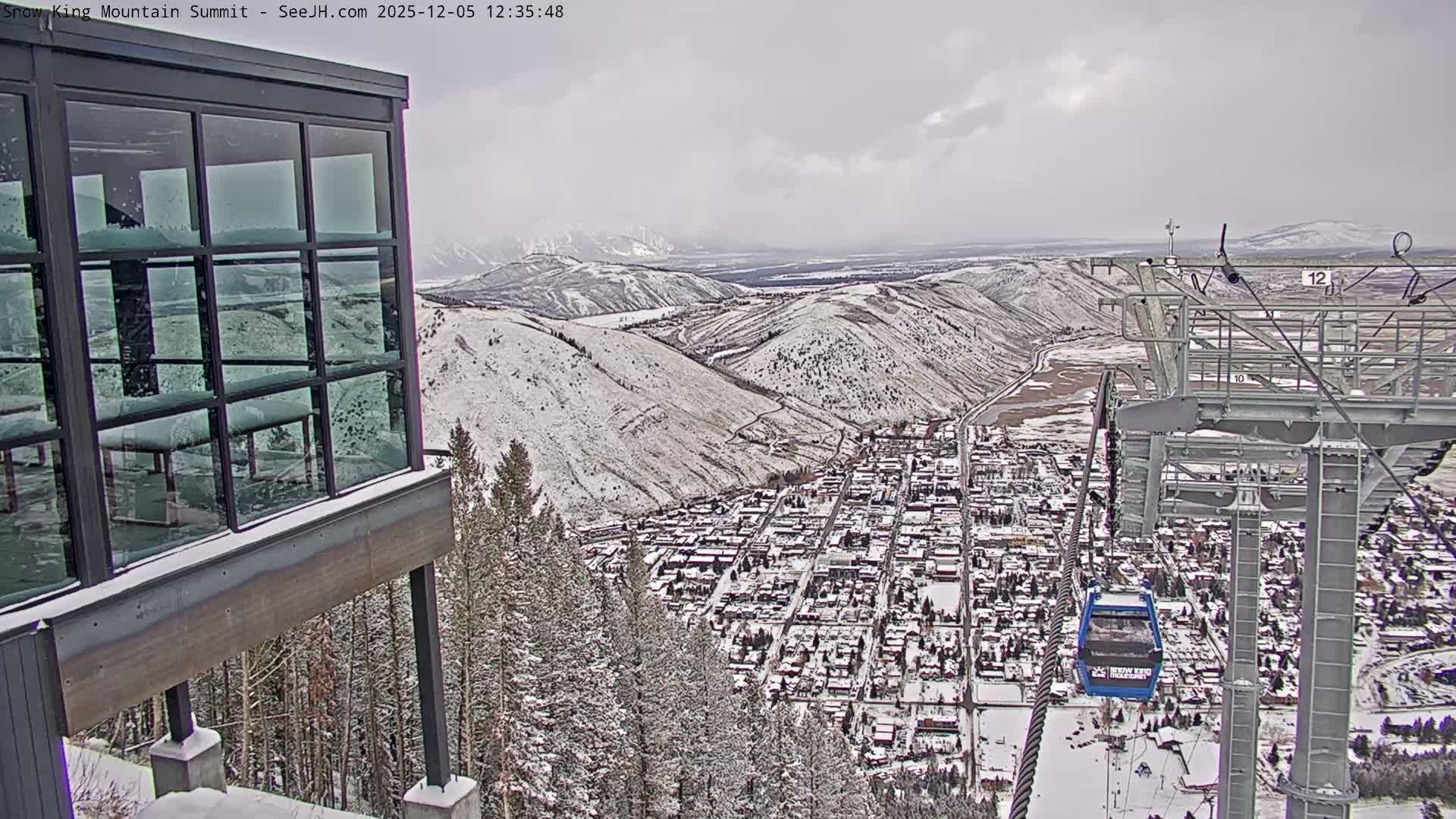 Jackson City Skyline from Snow King  Mountain Live Cam - Jackson, Teton, Wyoming, USA