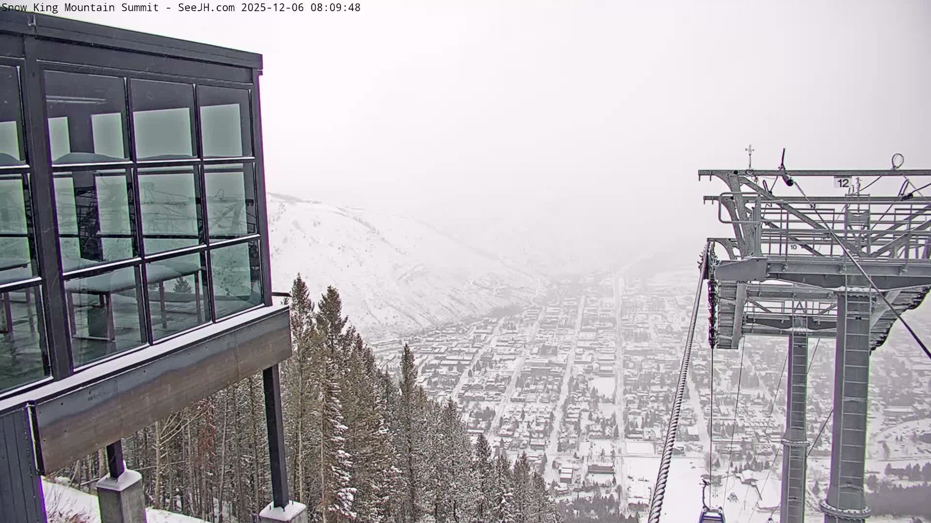 Jackson City Skyline from Snow King  Mountain Live Cam - Jackson, Teton, Wyoming, USA