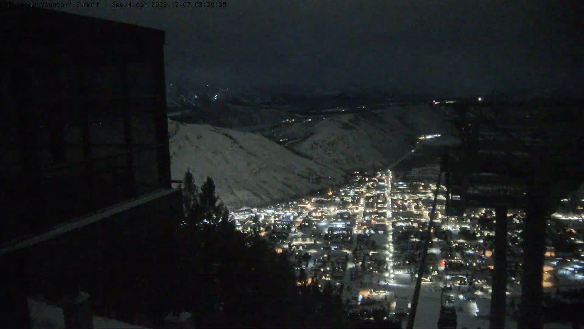 Jackson City Skyline from Snow King  Mountain Live Cam - Jackson, Teton, Wyoming, USA