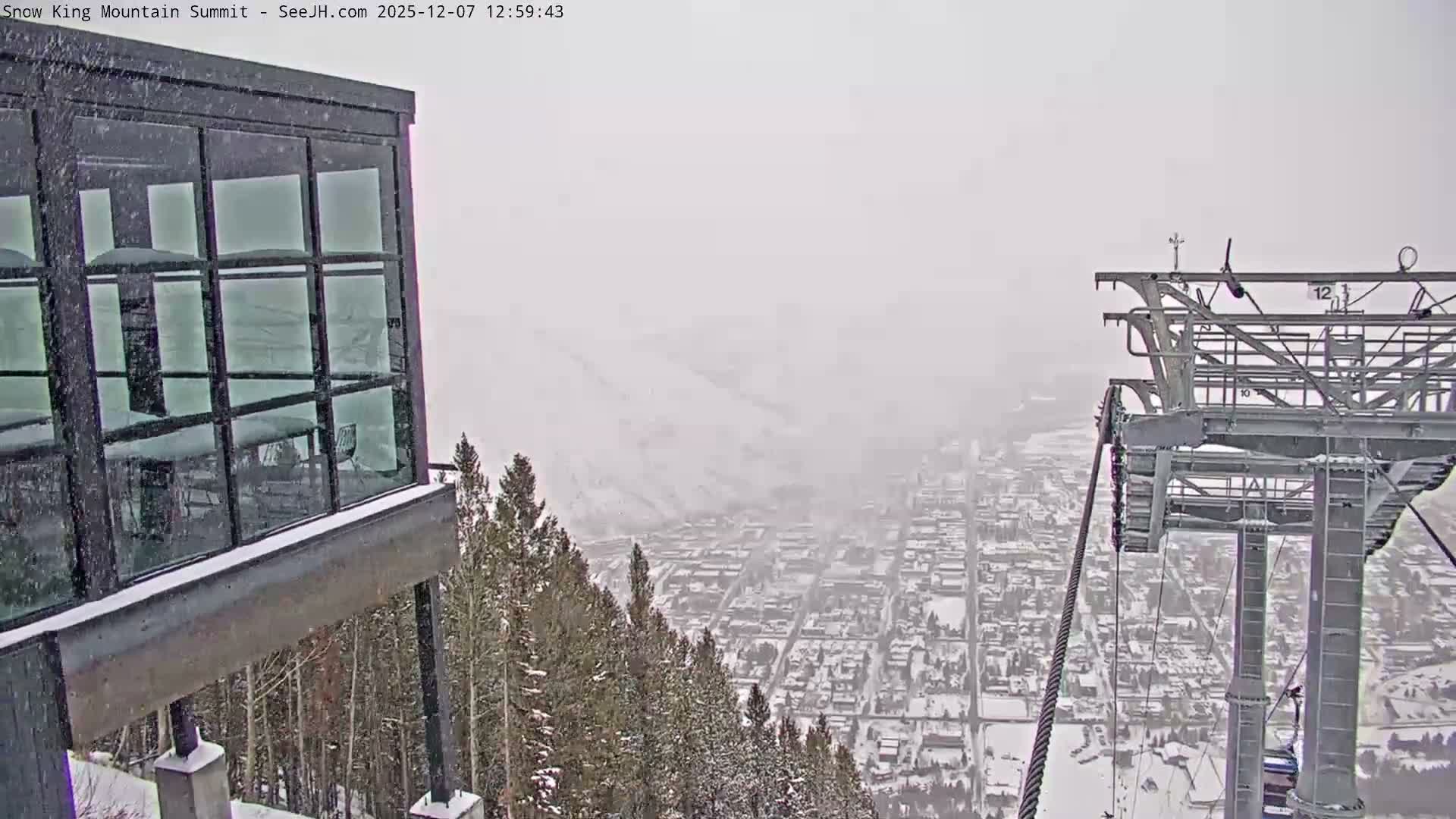 Jackson City Skyline from Snow King  Mountain Live Cam - Jackson, Teton, Wyoming, USA