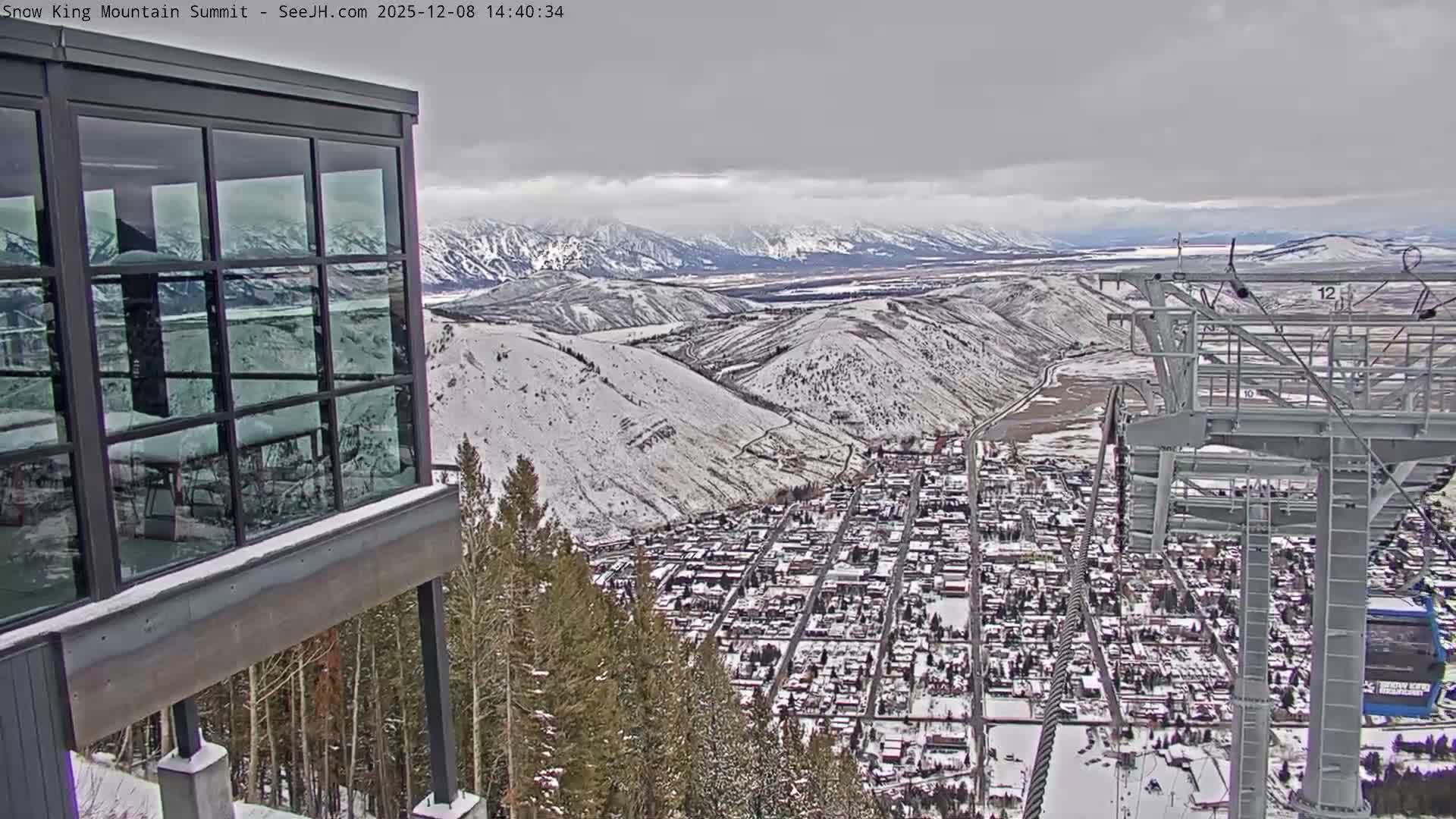 Jackson City Skyline from Snow King  Mountain Live Cam - Jackson, Teton, Wyoming, USA