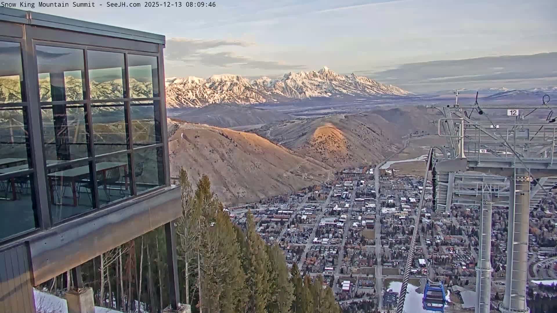 Jackson City Skyline from Snow King  Mountain Live Cam - Jackson, Teton, Wyoming, USA