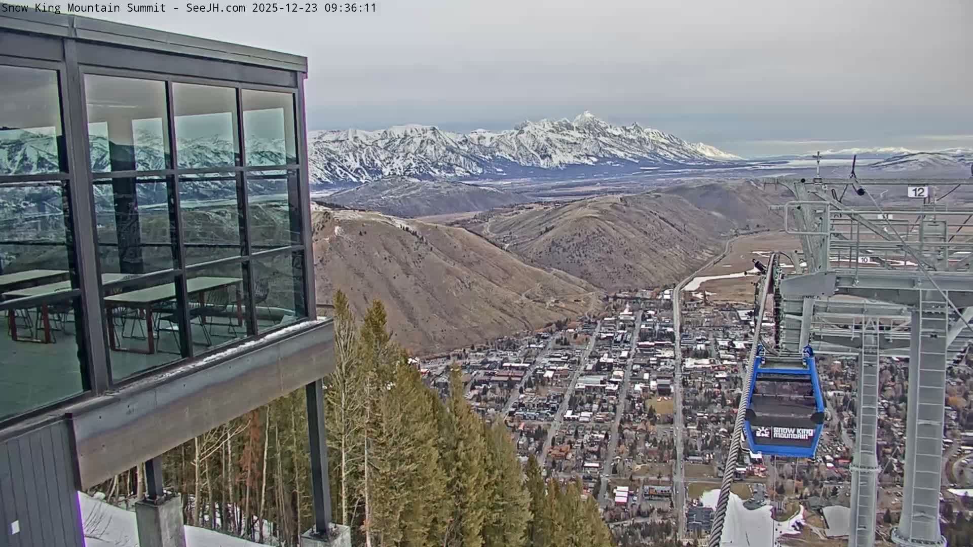 Jackson City Skyline from Snow King  Mountain Live Cam - Jackson, Teton, Wyoming, USA