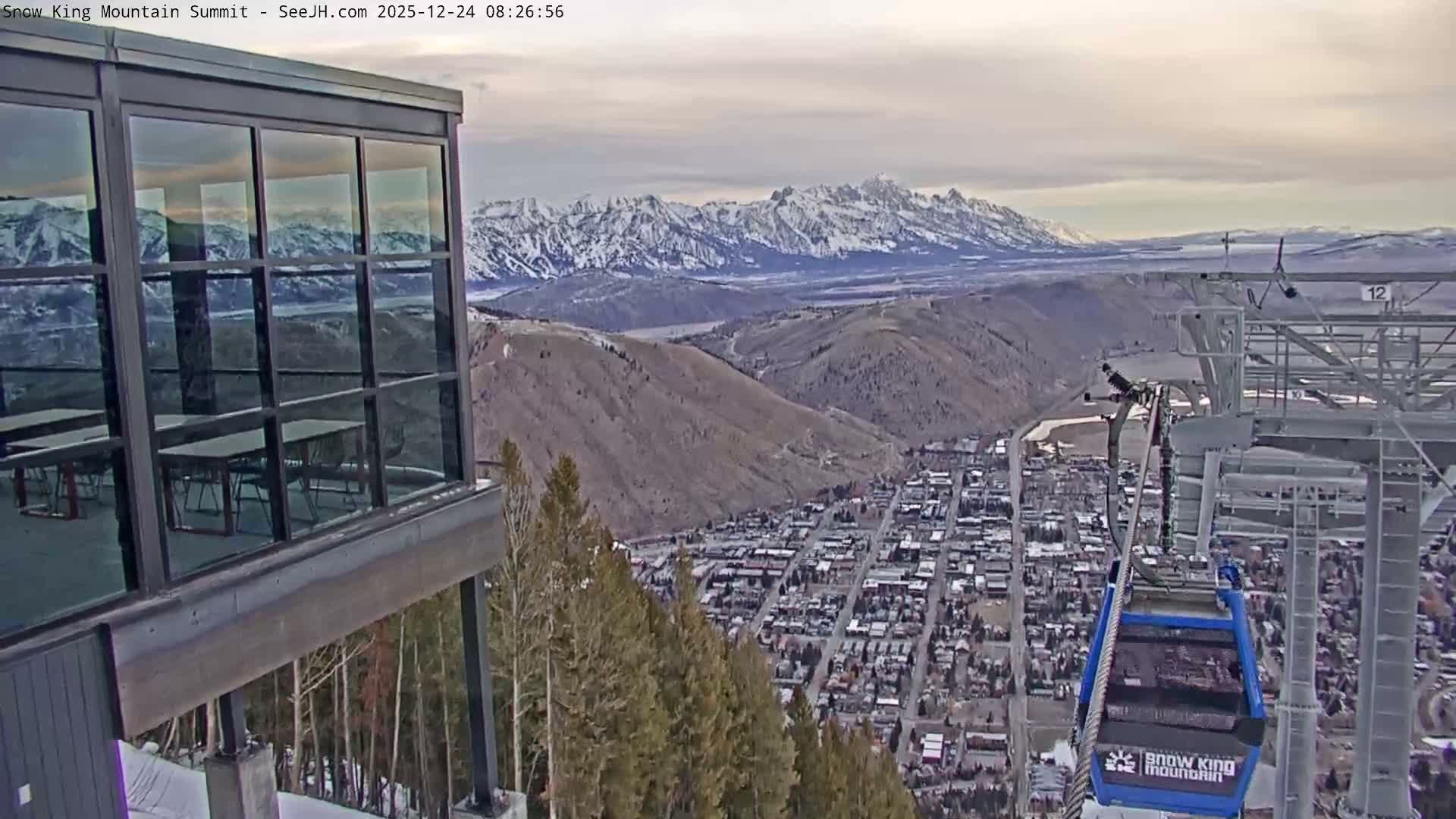 Jackson City Skyline from Snow King  Mountain Live Cam - Jackson, Teton, Wyoming, USA