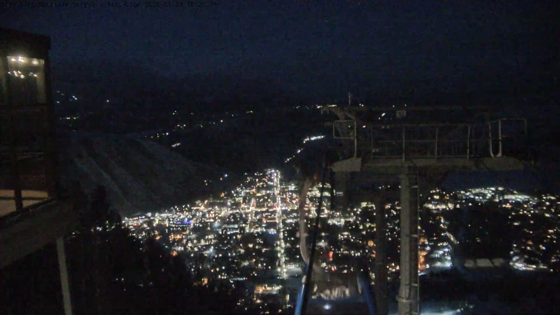 Jackson City Skyline from Snow King  Mountain Live Cam - Jackson, Teton, Wyoming, USA
