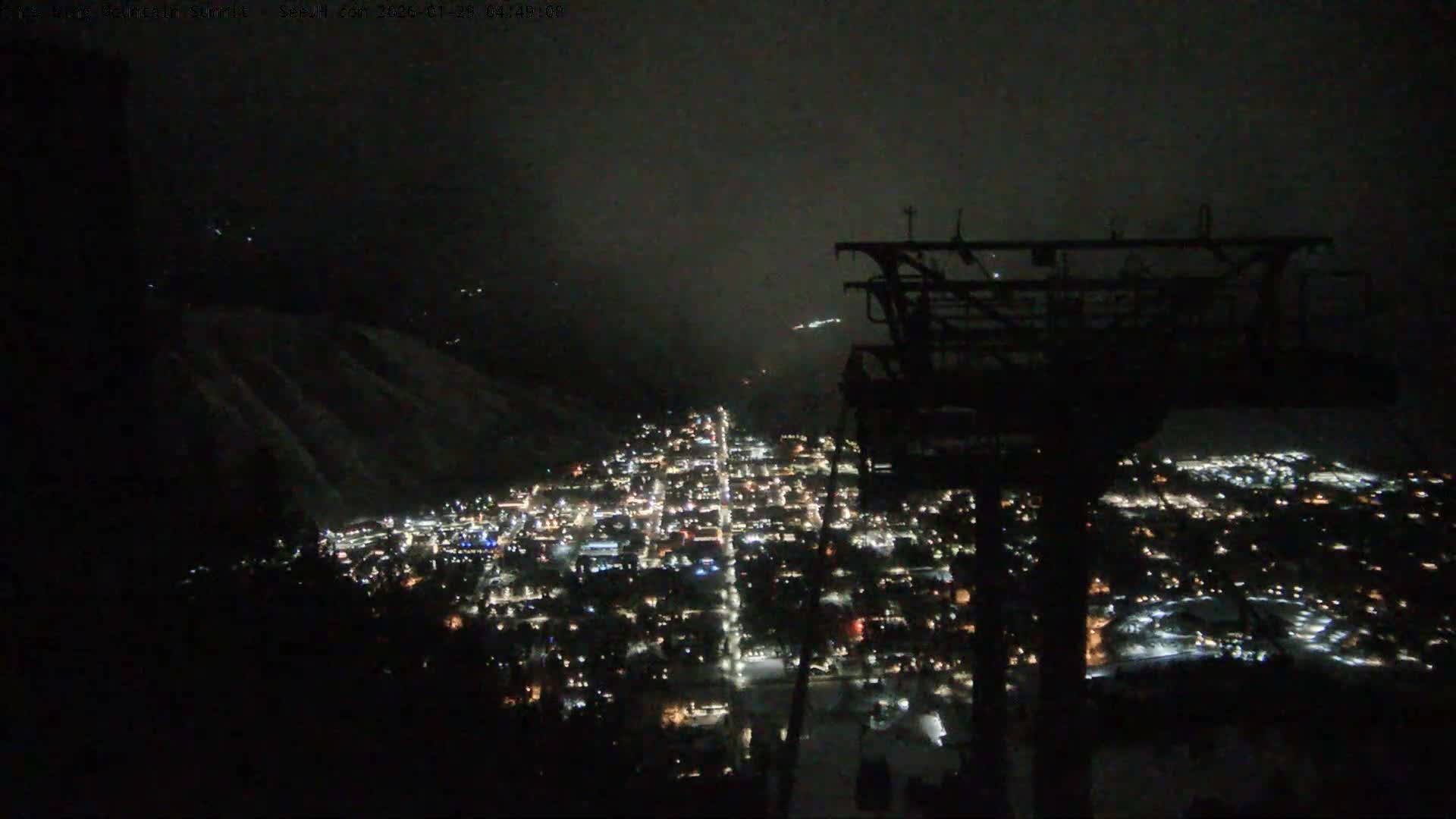 Jackson City Skyline from Snow King  Mountain Live Cam - Jackson, Teton, Wyoming, USA