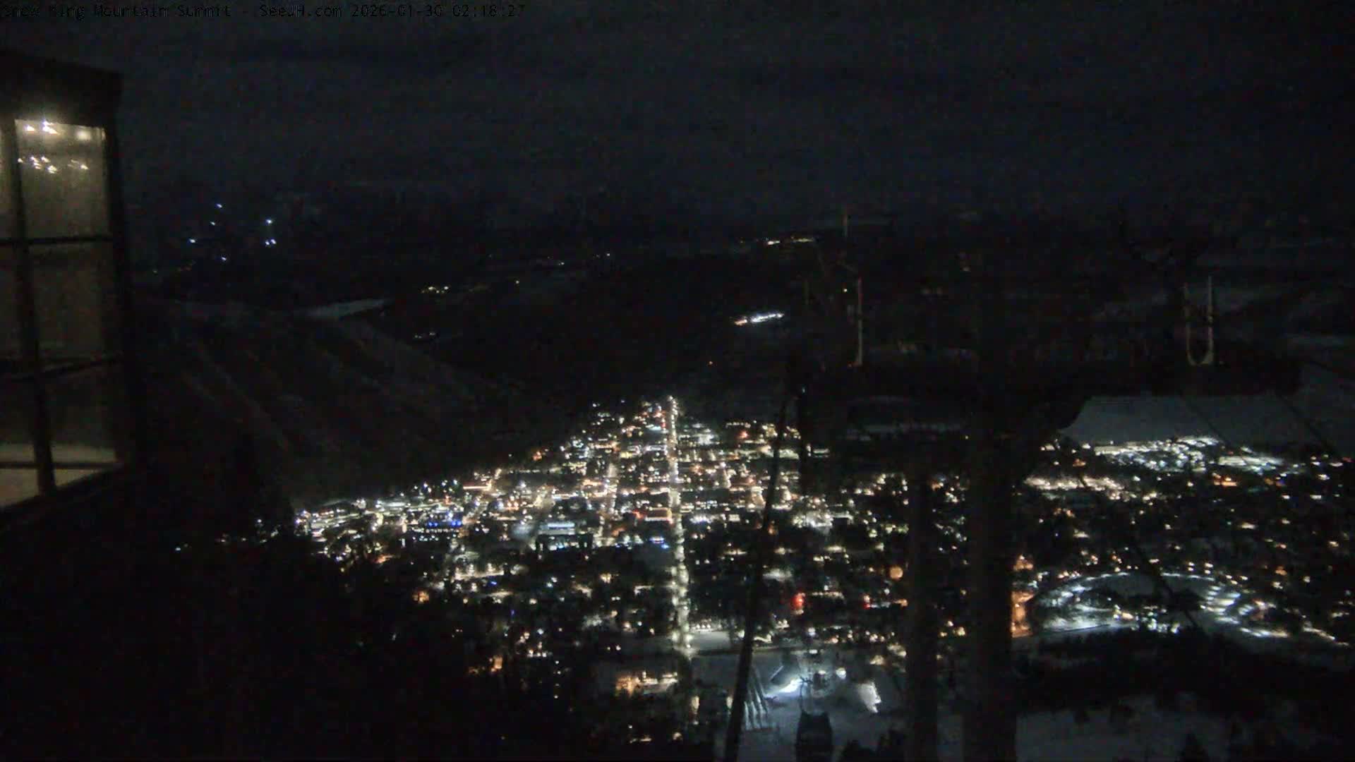 Jackson City Skyline from Snow King  Mountain Live Cam - Jackson, Teton, Wyoming, USA
