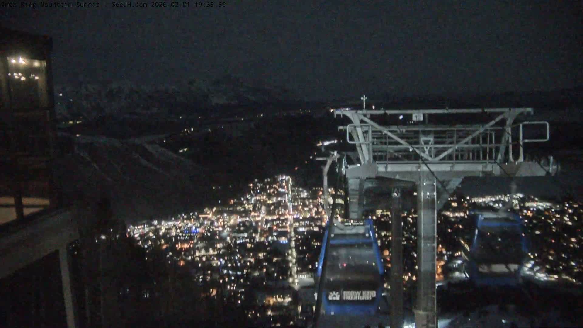 Jackson City Skyline from Snow King  Mountain Live Cam - Jackson, Teton, Wyoming, USA