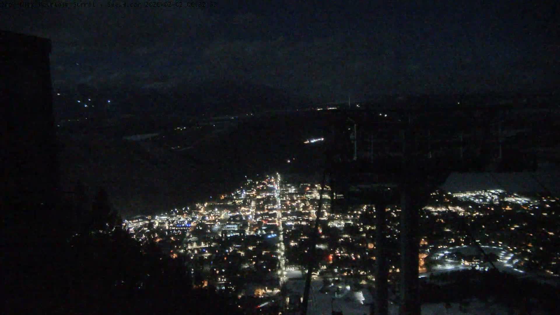 Jackson City Skyline from Snow King  Mountain Live Cam - Jackson, Teton, Wyoming, USA