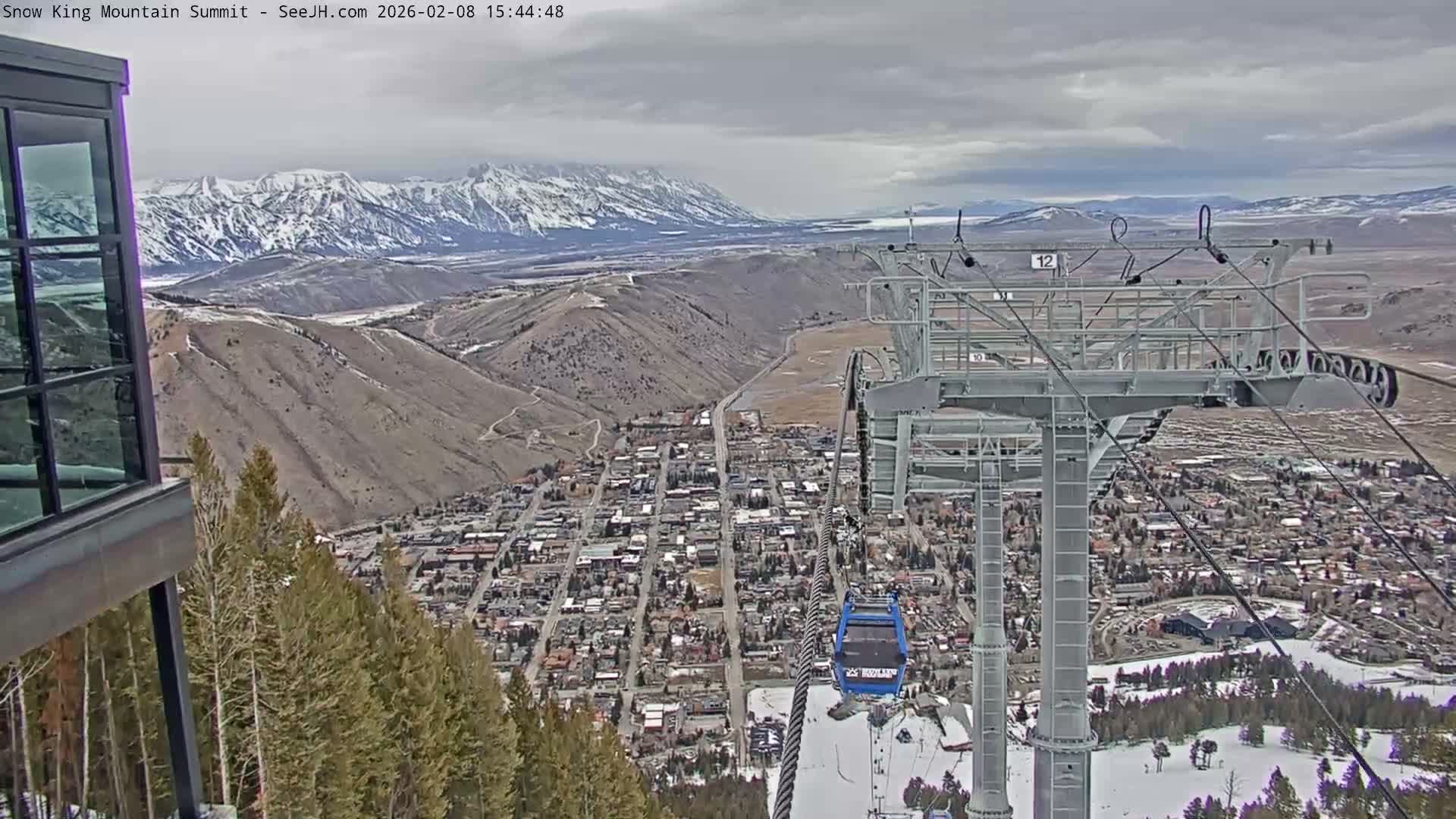 Jackson City Skyline from Snow King  Mountain Live Cam - Jackson, Teton, Wyoming, USA