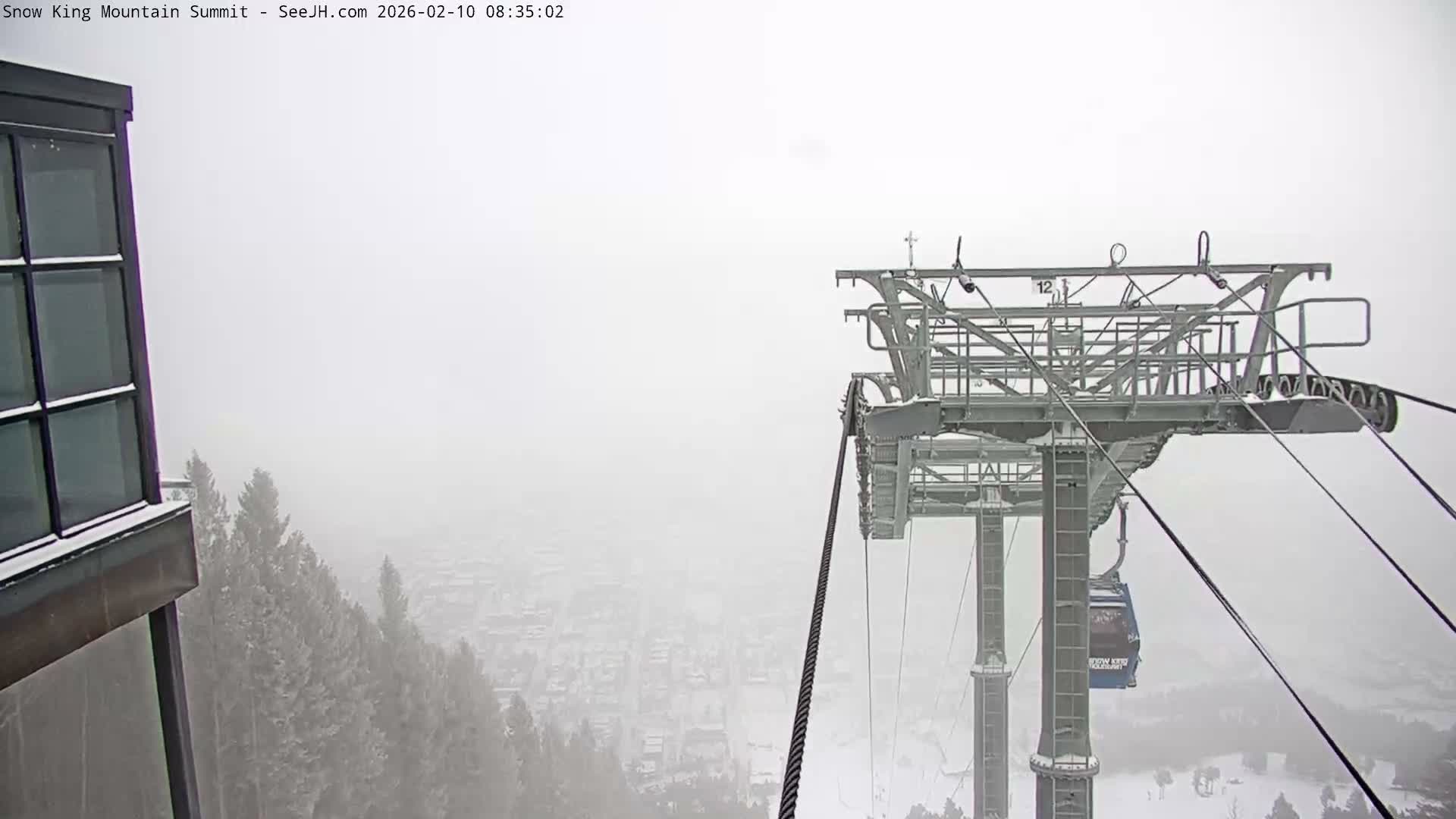 Jackson City Skyline from Snow King  Mountain Live Cam - Jackson, Teton, Wyoming, USA