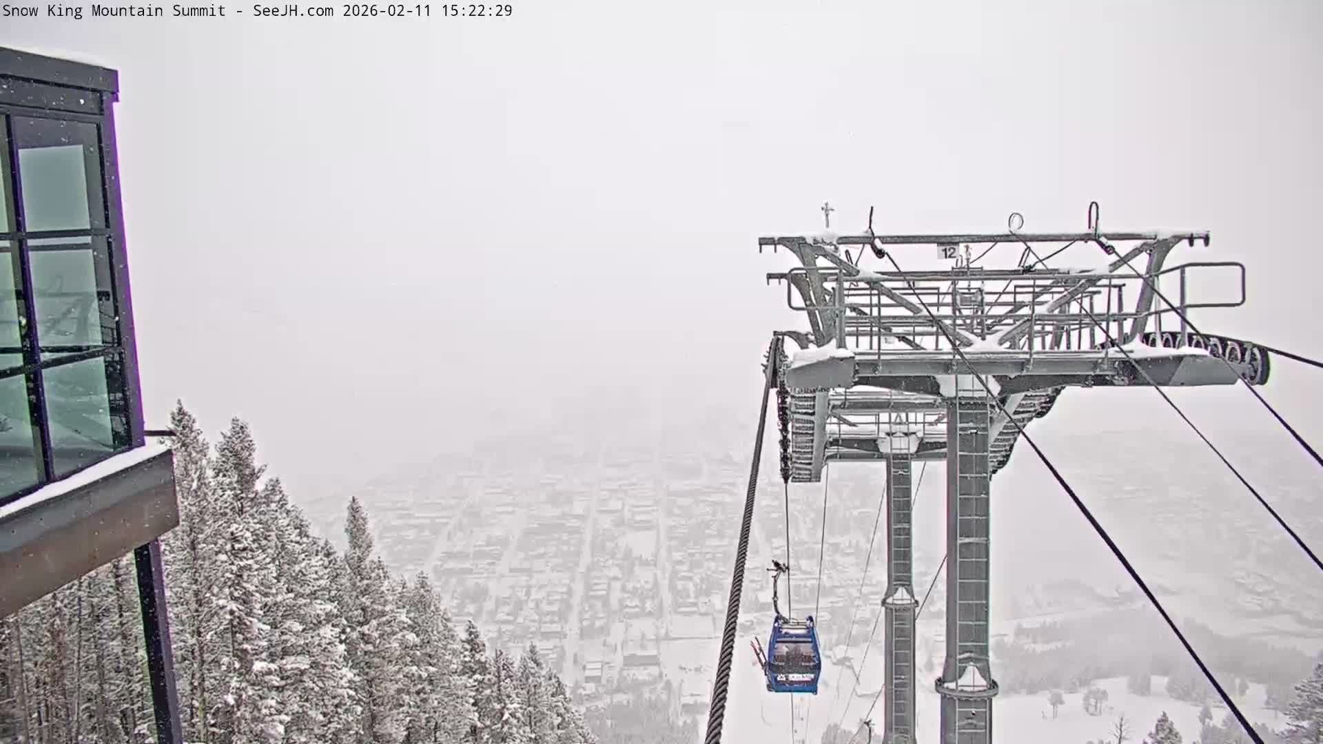 Jackson City Skyline from Snow King  Mountain Live Cam - Jackson, Teton, Wyoming, USA