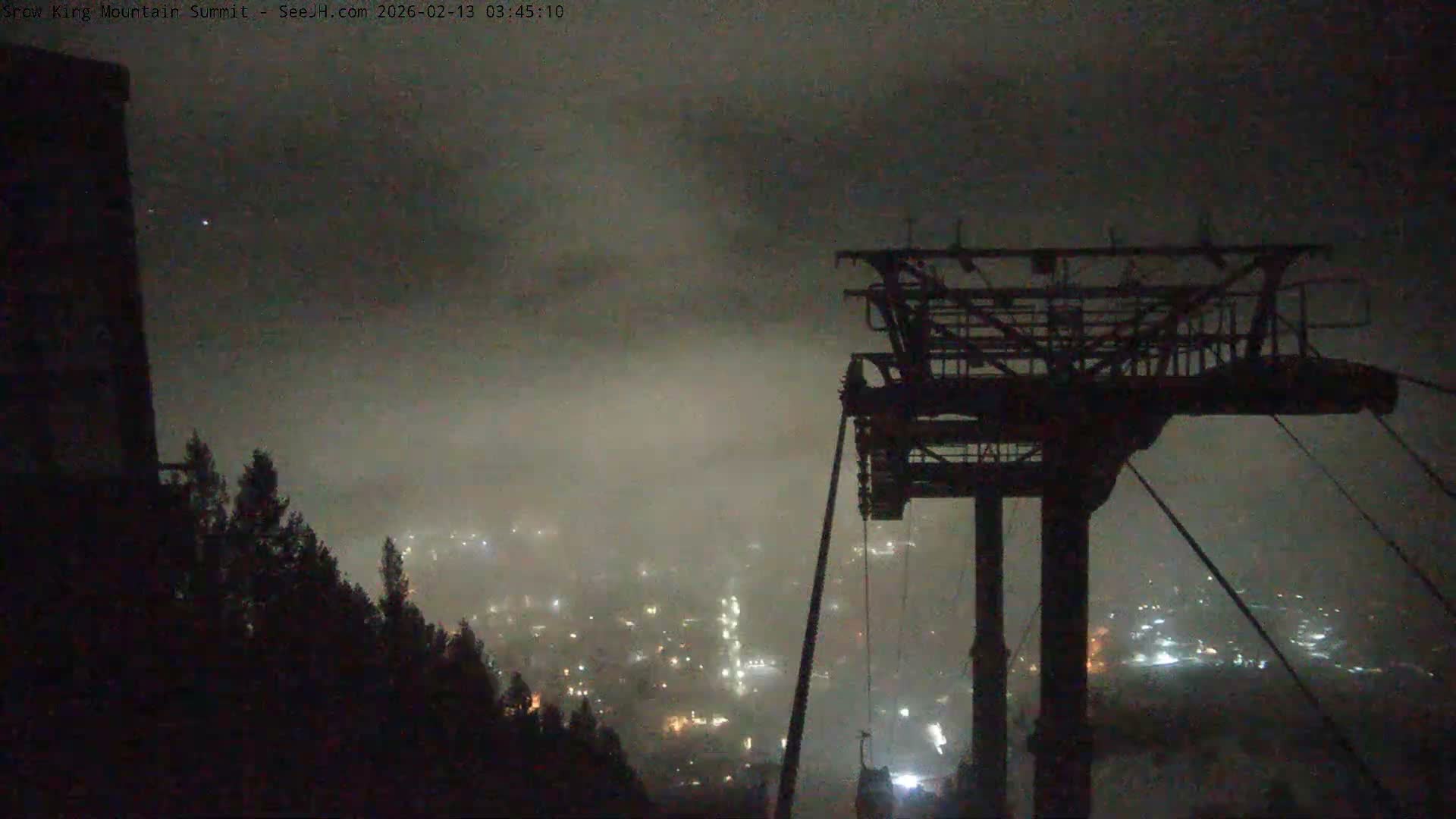 Jackson City Skyline from Snow King  Mountain Live Cam - Jackson, Teton, Wyoming, USA
