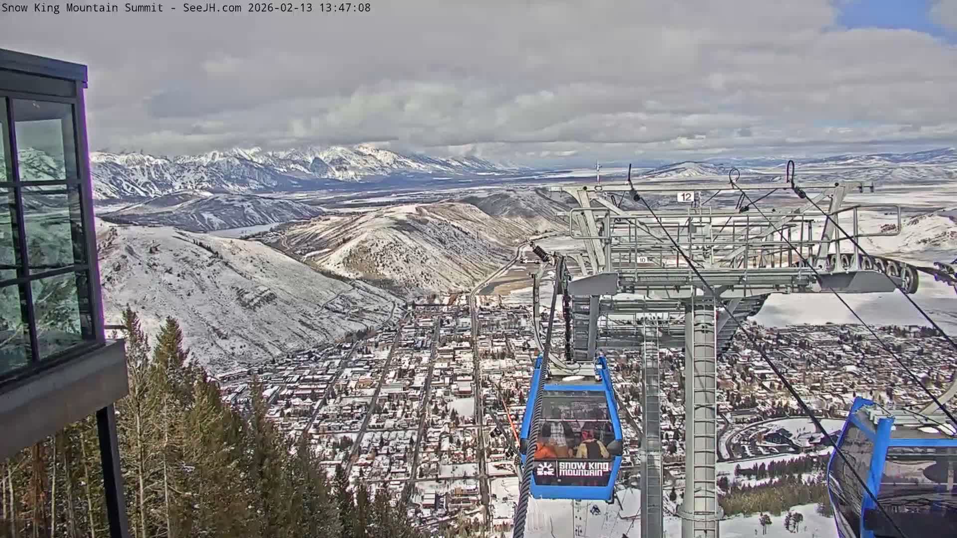 Jackson City Skyline from Snow King  Mountain Live Cam - Jackson, Teton, Wyoming, USA