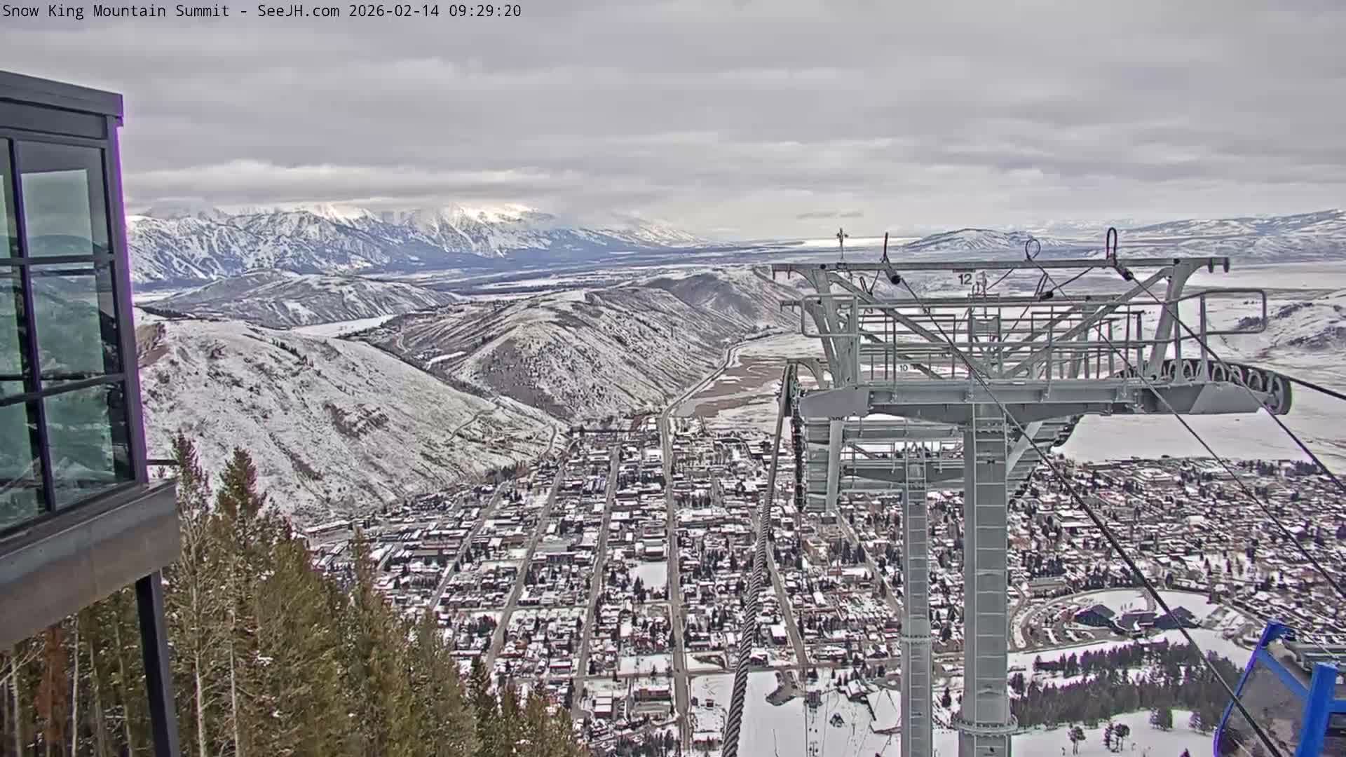 Jackson City Skyline from Snow King  Mountain Live Cam - Jackson, Teton, Wyoming, USA