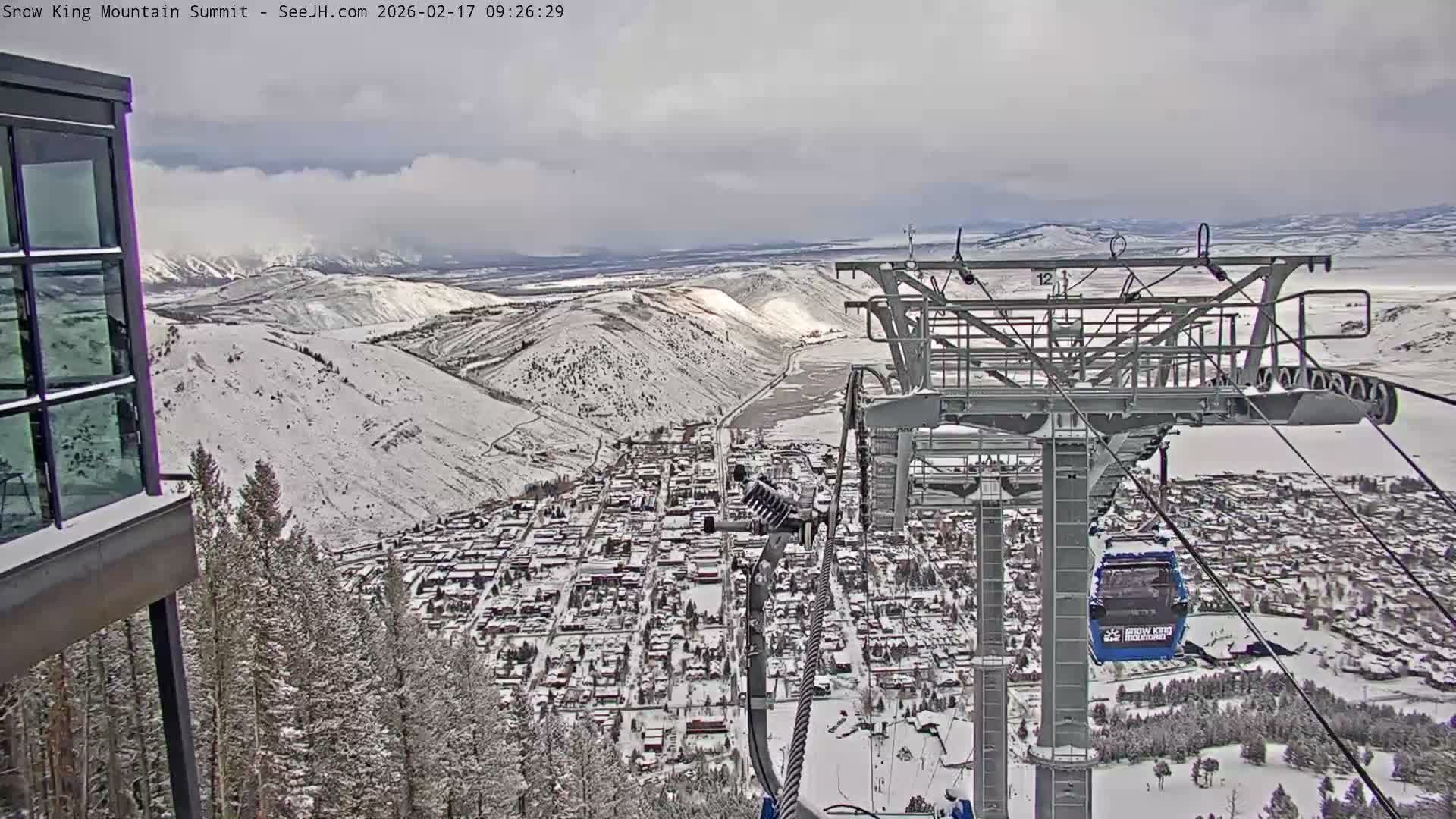 Jackson City Skyline from Snow King  Mountain Live Cam - Jackson, Teton, Wyoming, USA