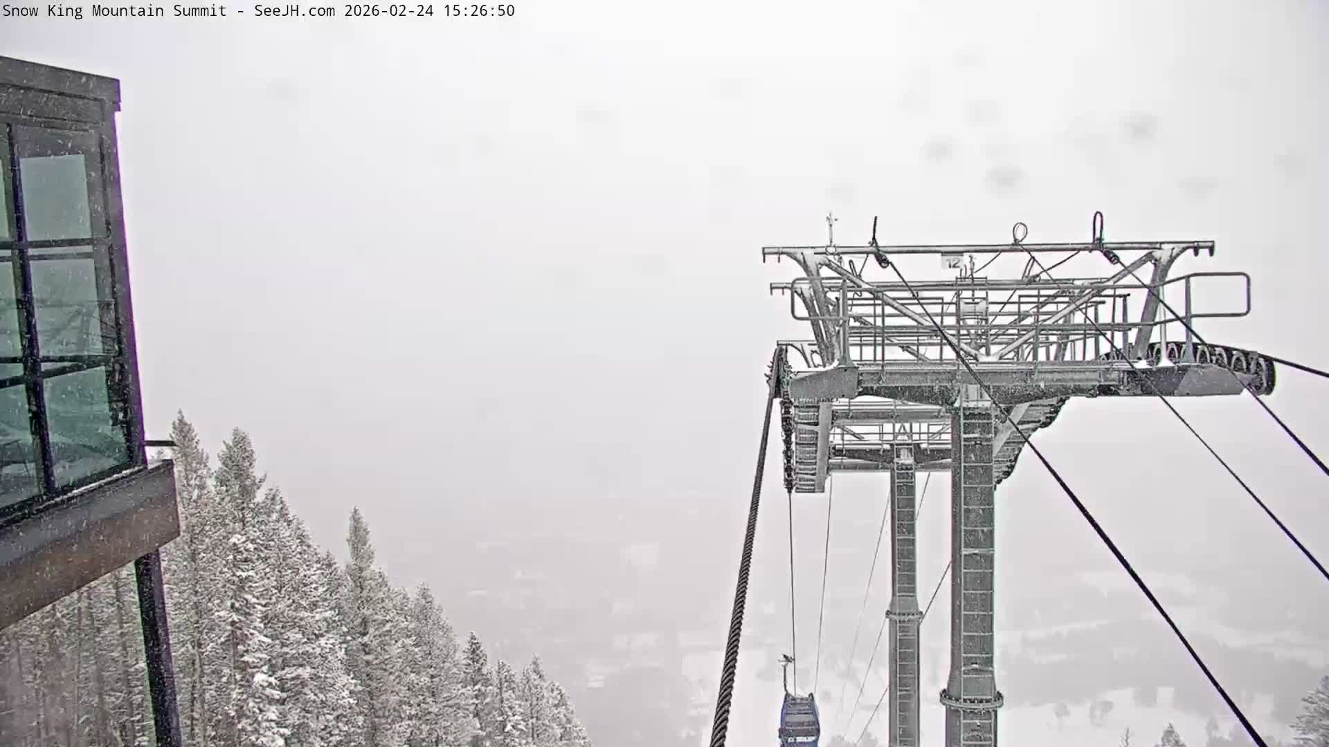 Jackson City Skyline from Snow King  Mountain Live Cam - Jackson, Teton, Wyoming, USA